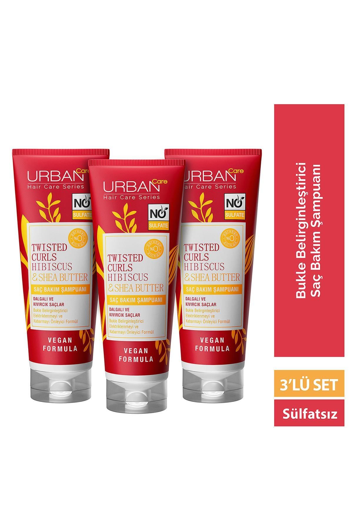 Urban Care Hibiscus&shea Butter Kıvırcık Ve Dalgalı Saçlara Özel Şampuan 3x250ml-sülfatsız-vegan-1