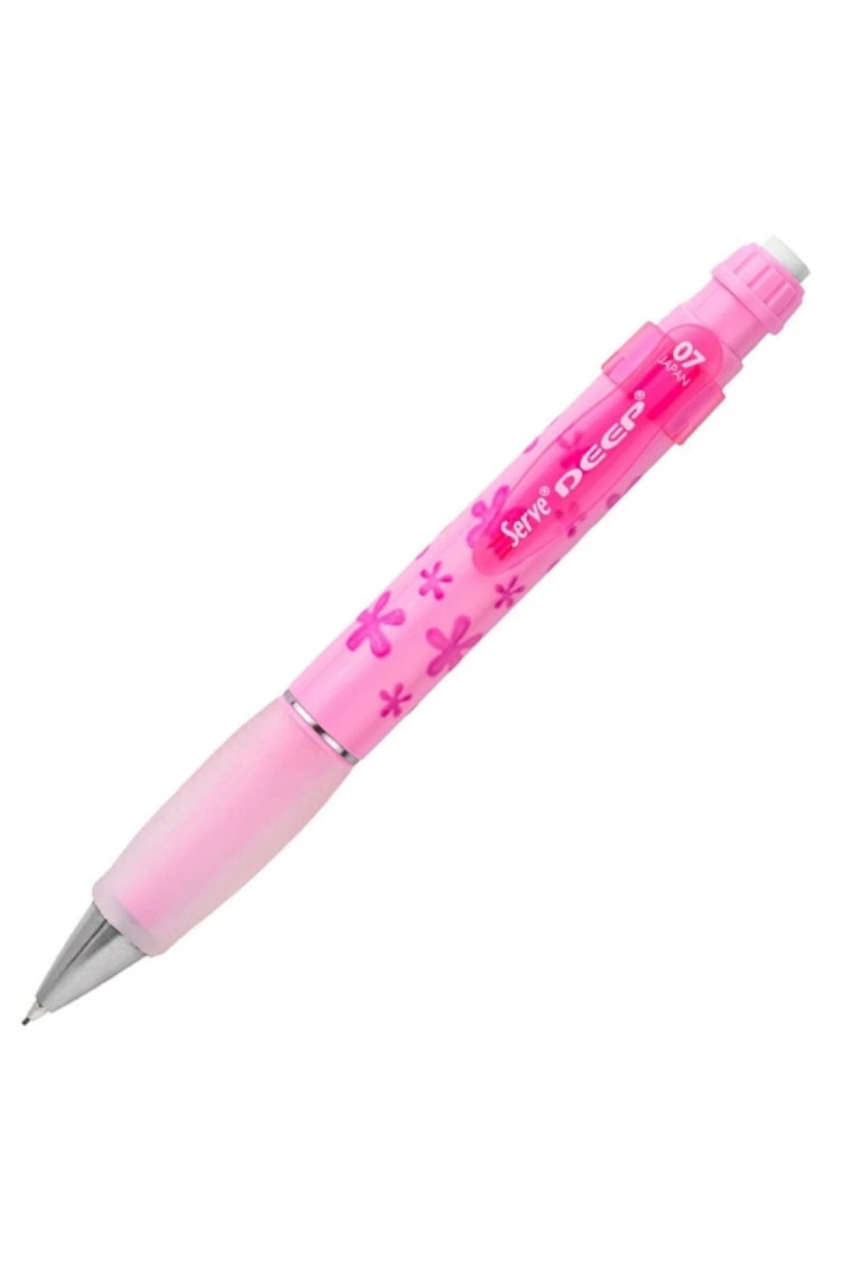 Serve-Pastel Candy Pink Deep Flower Patterned Mechanical Pen - 0.7mm 1