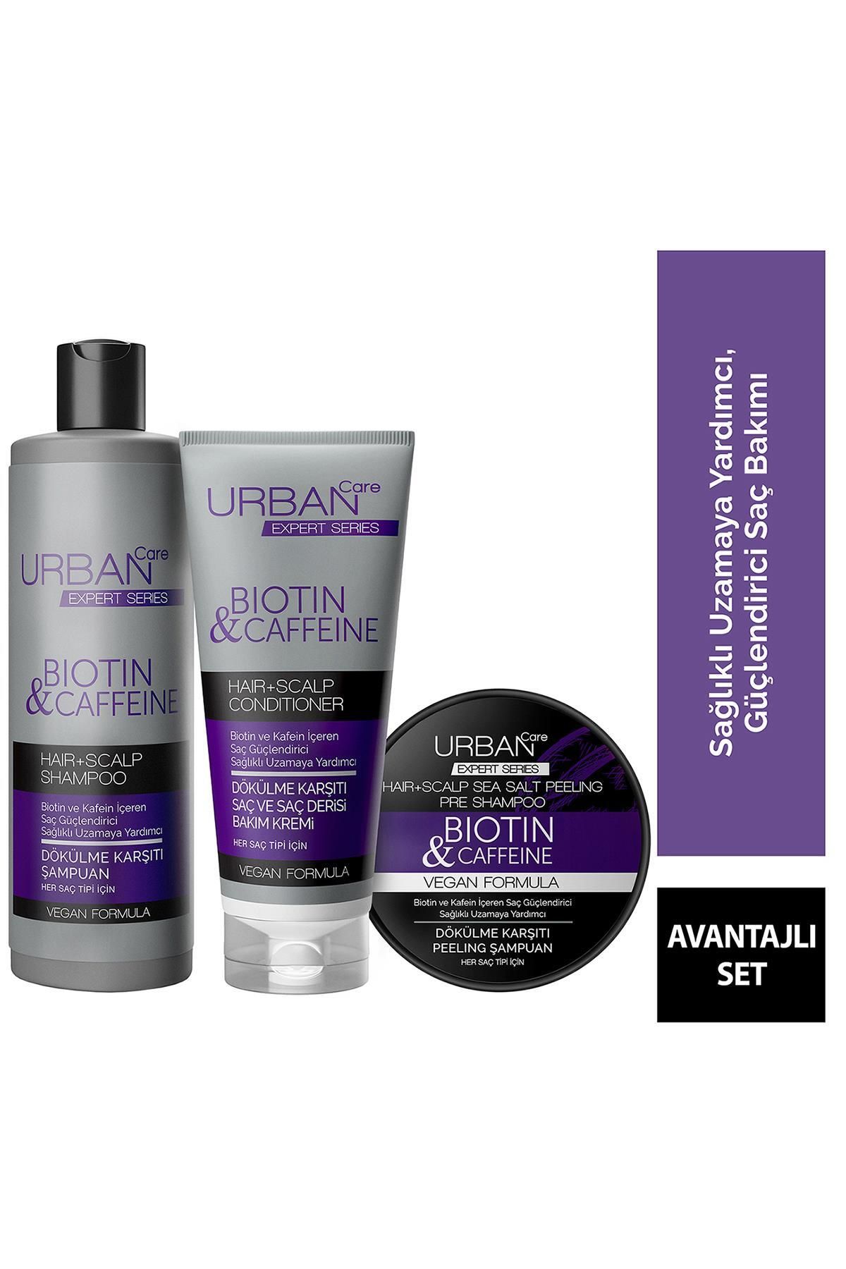 Urban Care Expert Biotin Ve Kafein Dökülme Karşıtı 3'lü Set-hızlı Uzamaya Yardımcı-vegan