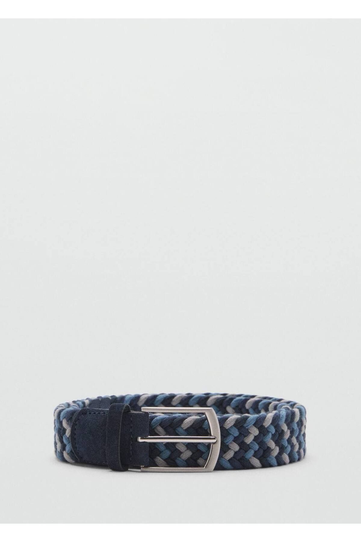 MANGO Man-Elastic Belt with Colored Braids 2