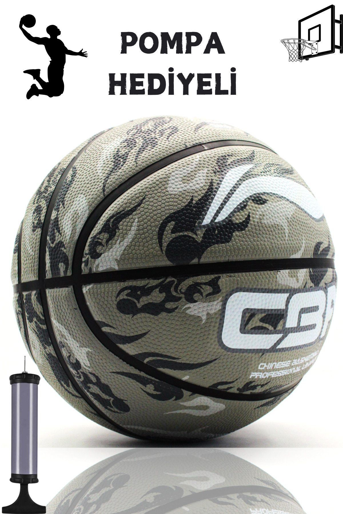 İMVULA Basketbol Topu 5 Numara Linik Model Profesyonel Kalite Pompa Hediyeli