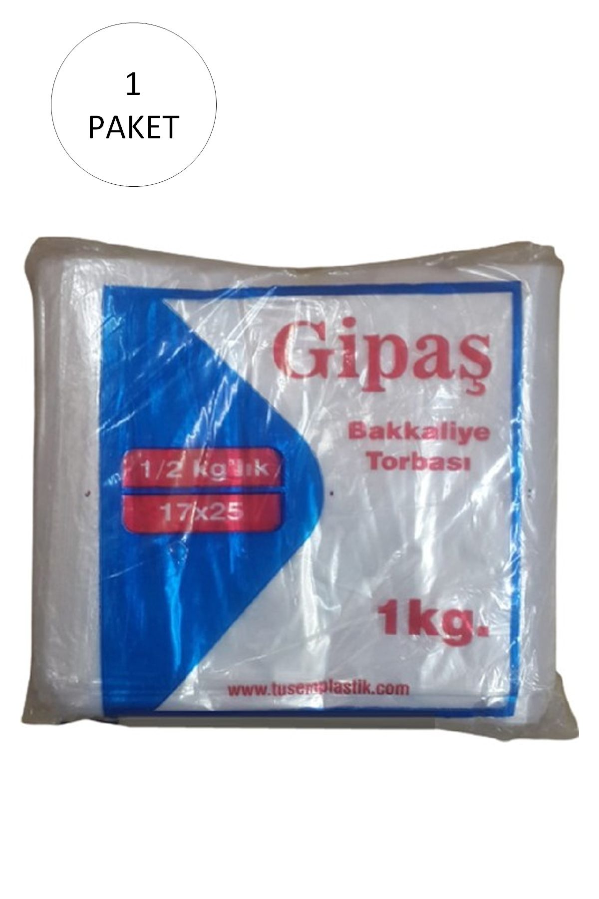LiderGlobal Bakkaliye Naylon Torba 1'kg lık 20x30 cm 1 Paket (Takriben 360 Adet)