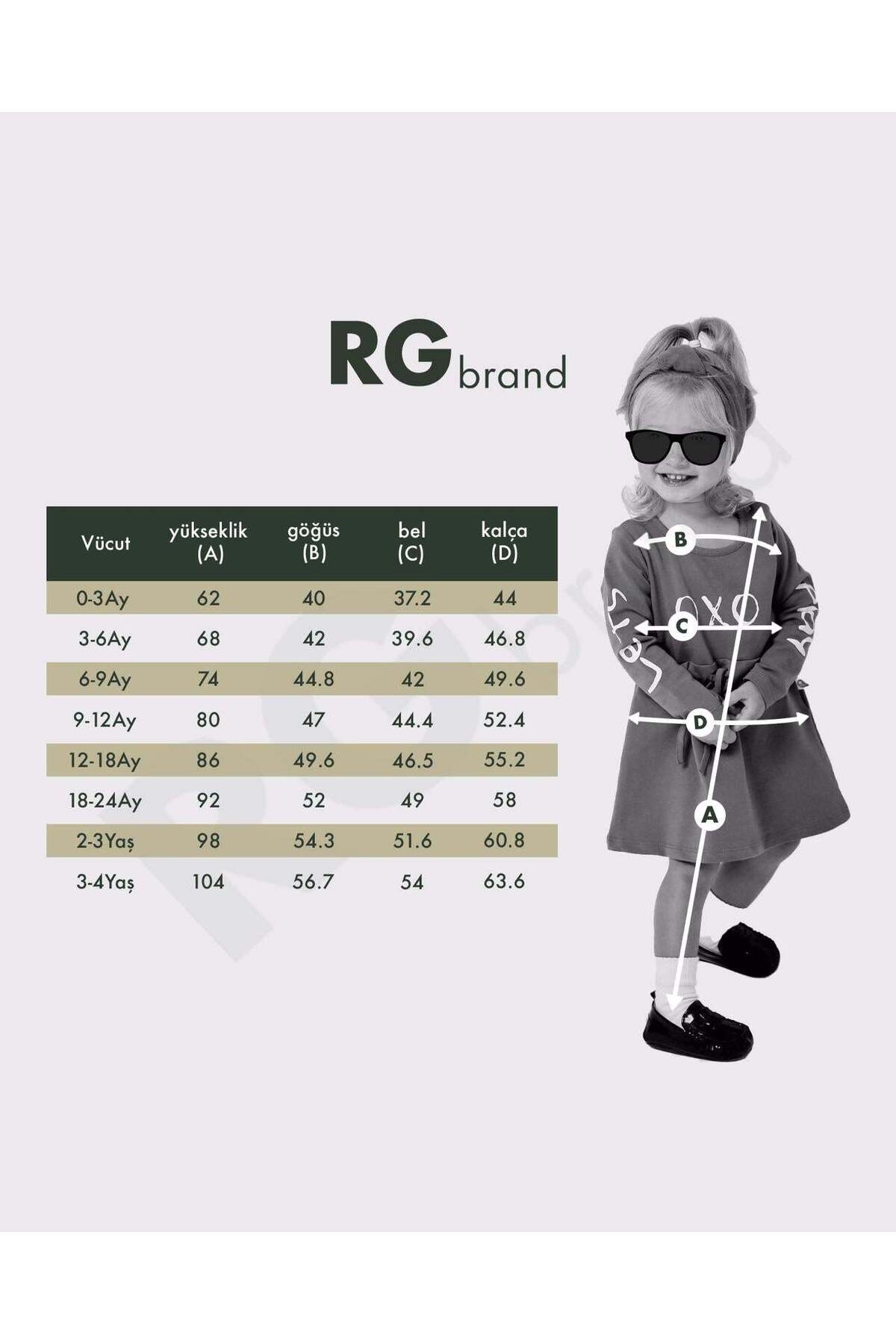 rg kidsstore Kız Bebek %100 Pamuk Kumaş Fırfırlı Elbise ve Saç Bandı fotoğrafı 6 (önizleme)