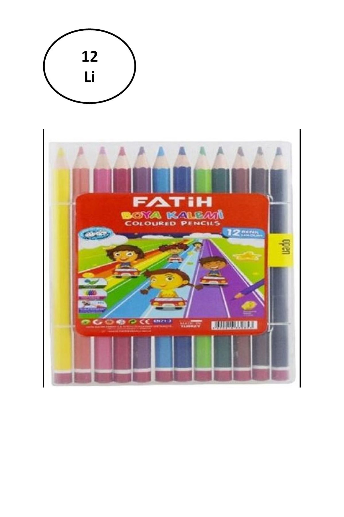 Mu Art Fatih Kuruboya Mercanlı 12 Renk Çantalı 12'Li