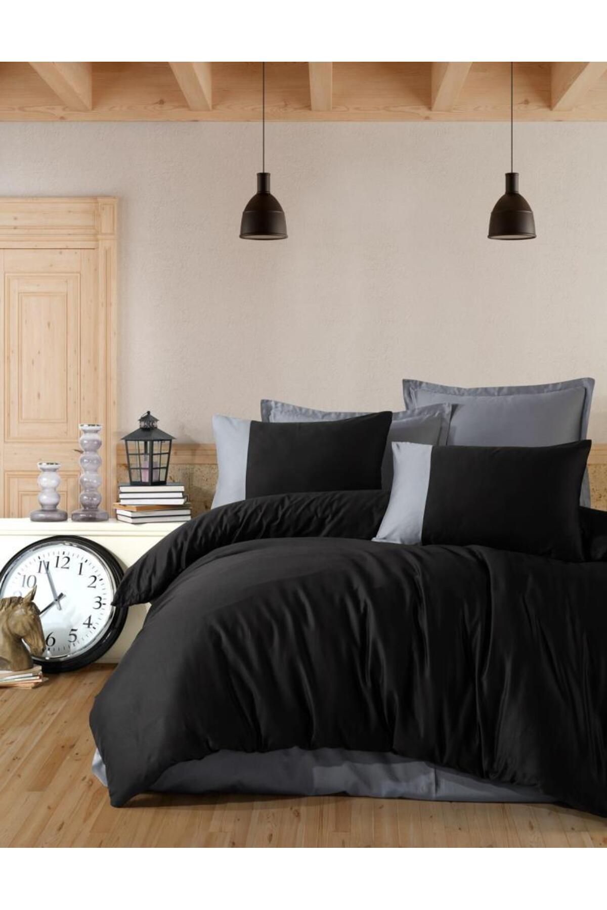 OEM Butik Serisi Çift Kişilik Nevresim Takımı Pure V1 Siyah
