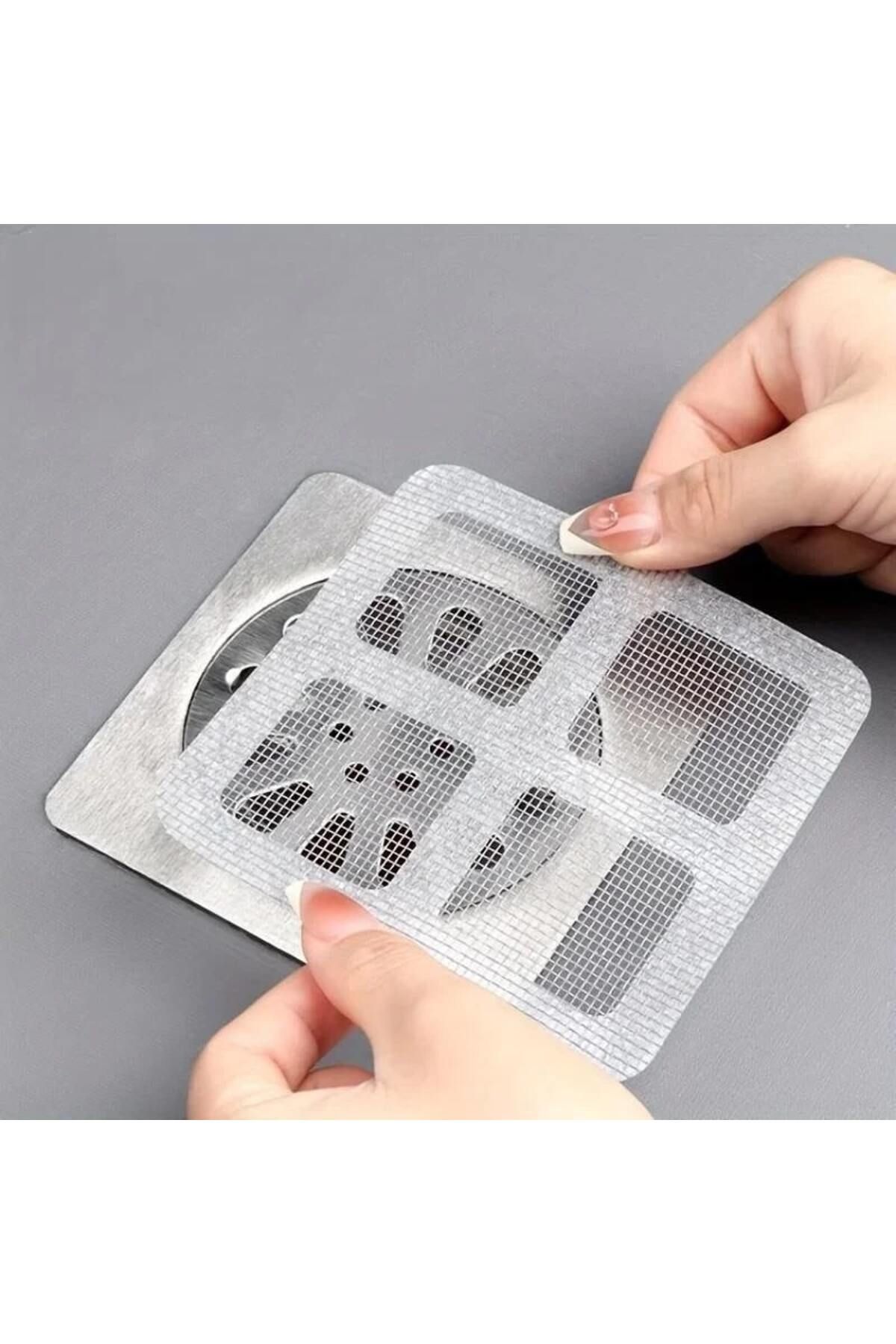 FMHome-10 Pieces Bathroom Shower Drain - Strainer, Cover, Hair Tuy Bristle Collector Protection Net 2