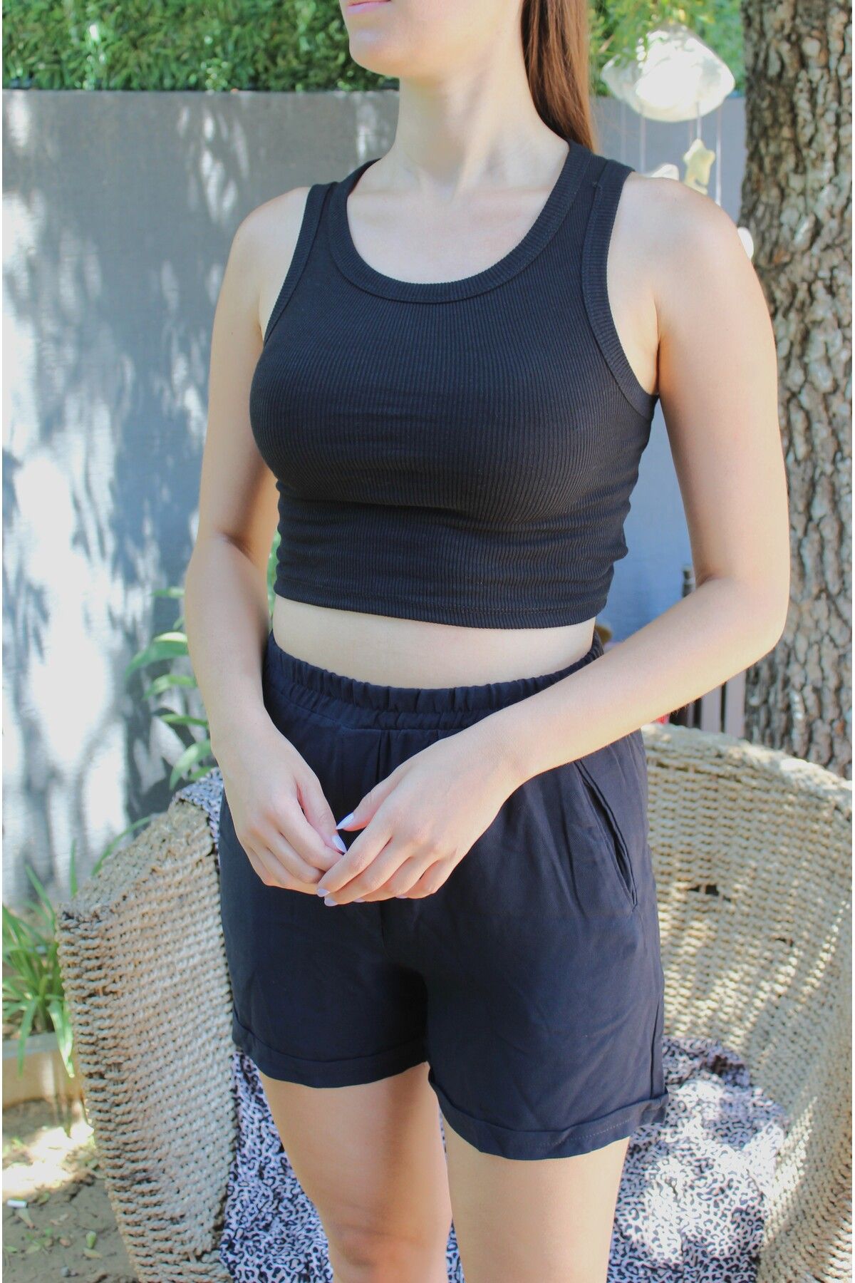 SUAREZ Halter Crop Siyah - 1530.60