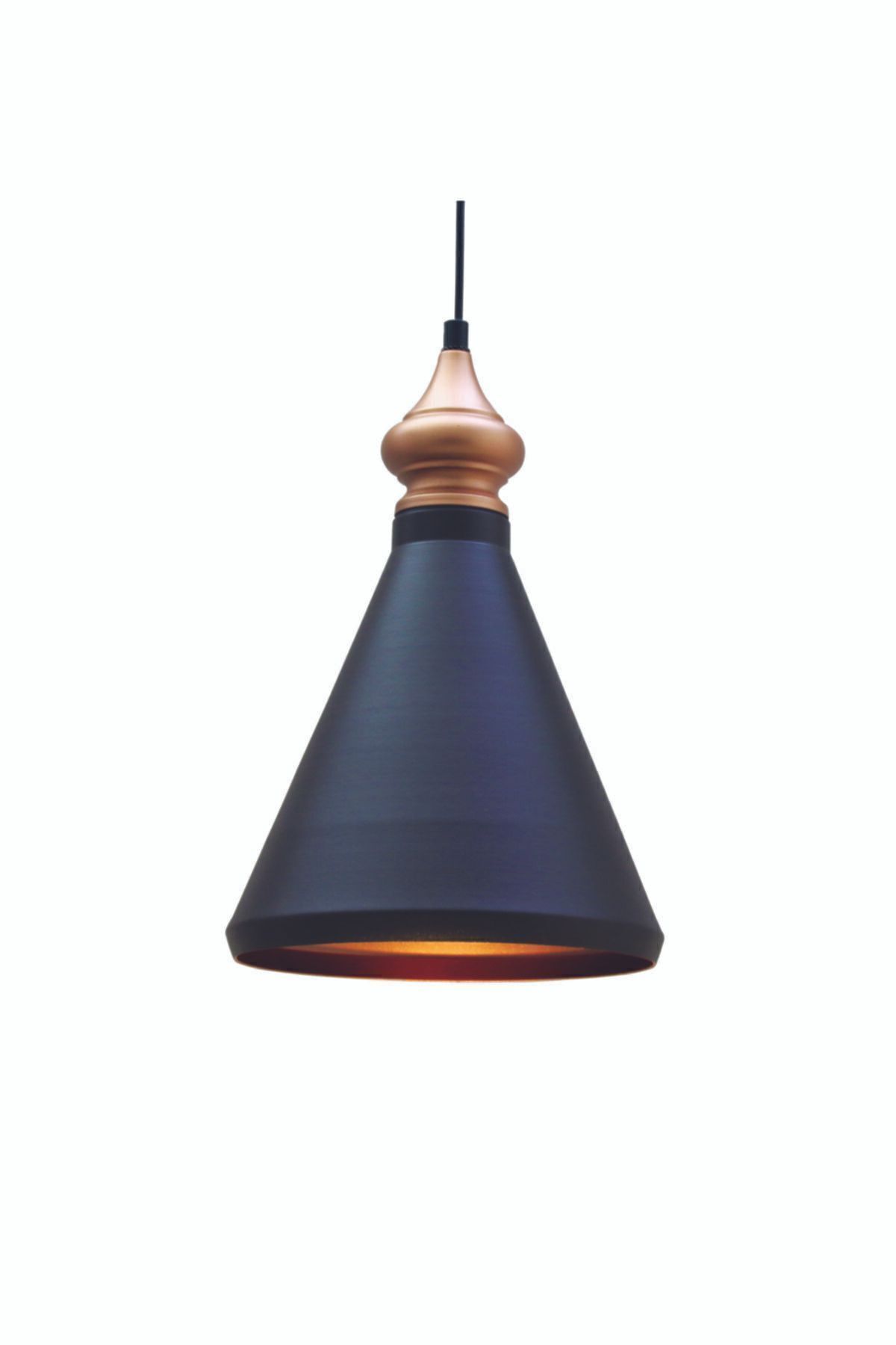 Bamyum-Black Metal Lamp - Single Pendant Chandelier, Kitchen, Living Room, Cafe, Office Desktop Lighting 3