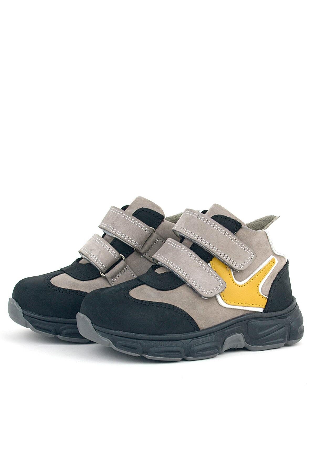 Rakerplus-Genuine Leather Gray Black Baby Sports Boots 4