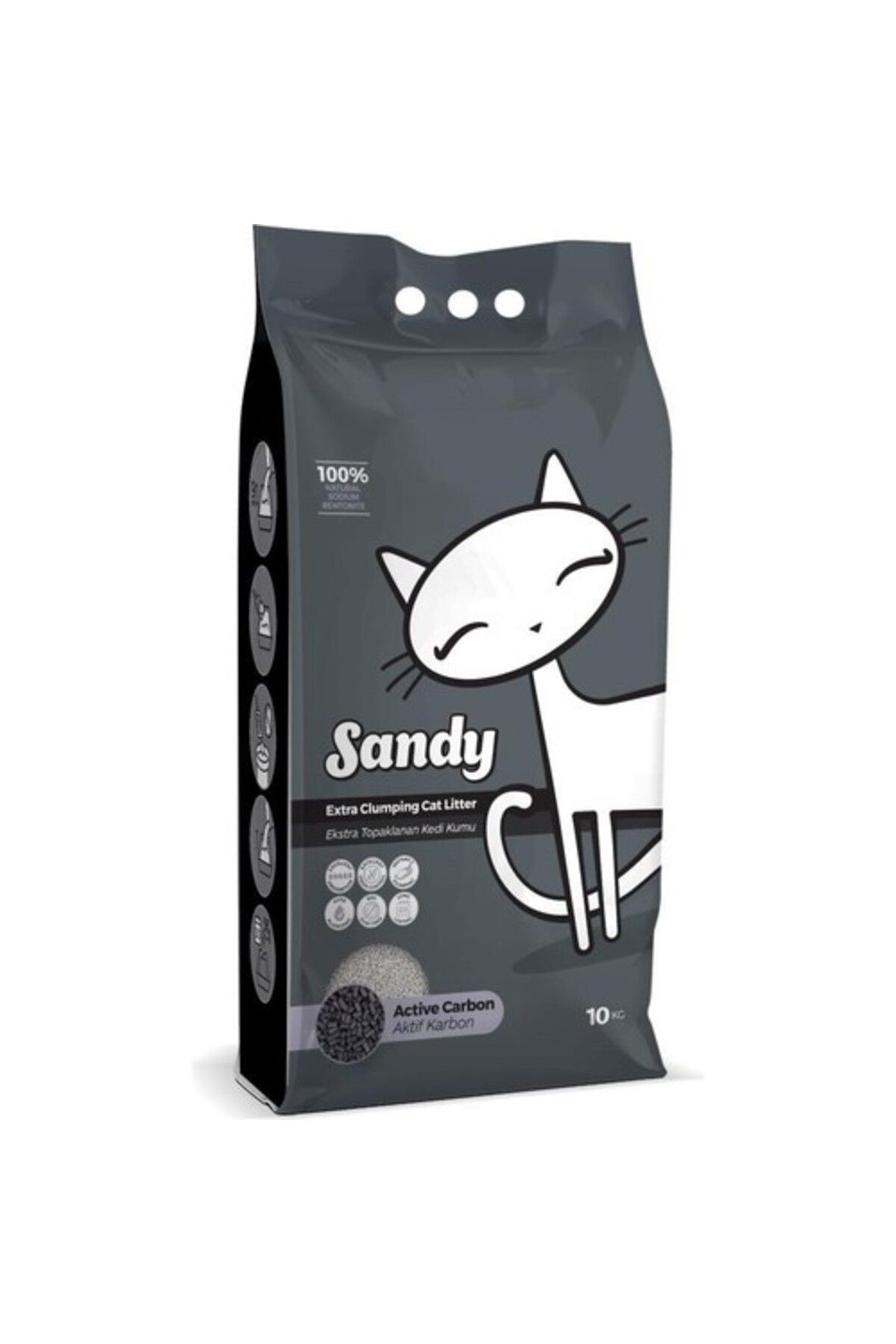 Sandy Aktif Karbon Kedi Kumu 10 Kg