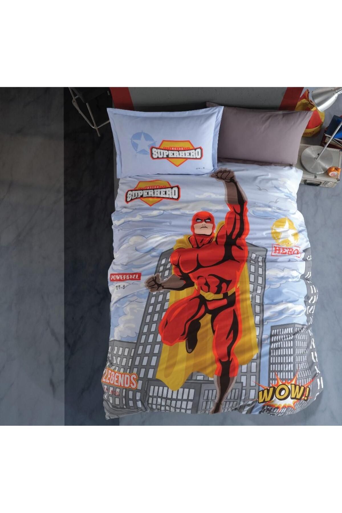 OEM Genç Ranforce Tek Kişilik Nevresim Takımı Super Hero