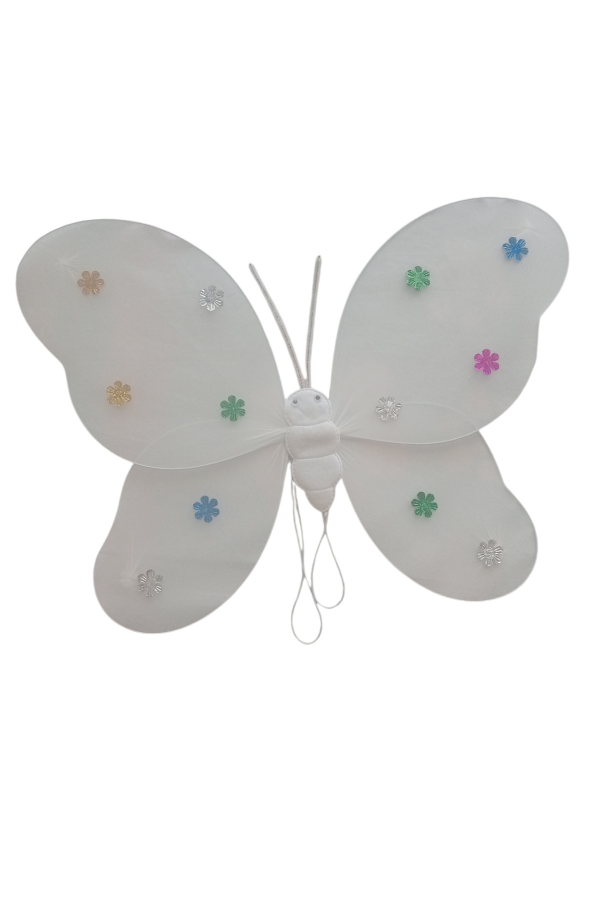Genel Markalar Kelebek Kanadı Beyaz Doğum Günü Asesuarı Kelebek Kanat, Asa Ve Taç 3'lü Set - Beyaz