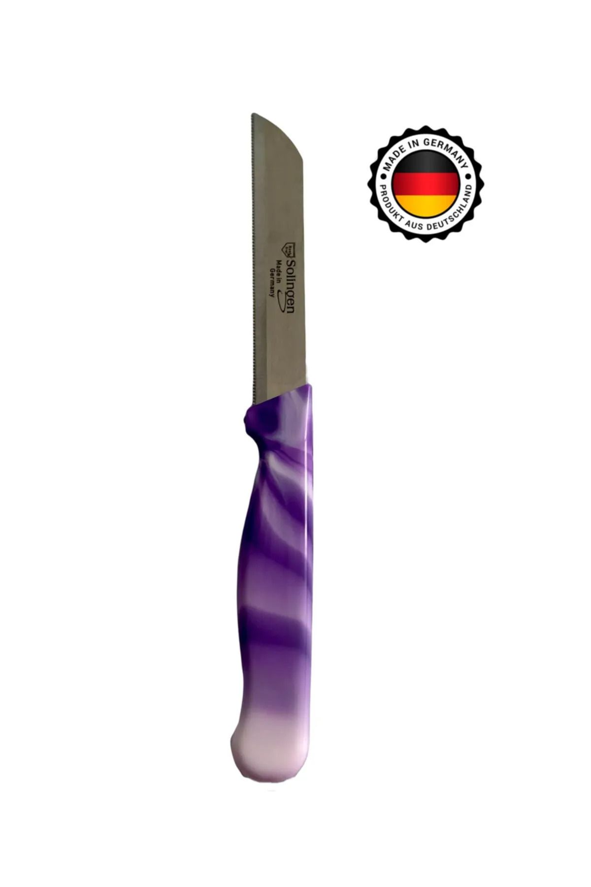 Royaleks Group Meyve Bıçağı Doğrama Bıçağı ve Düz soyacak Ebruli Mor Bıçak 1 Adet Royaleks-SLG10