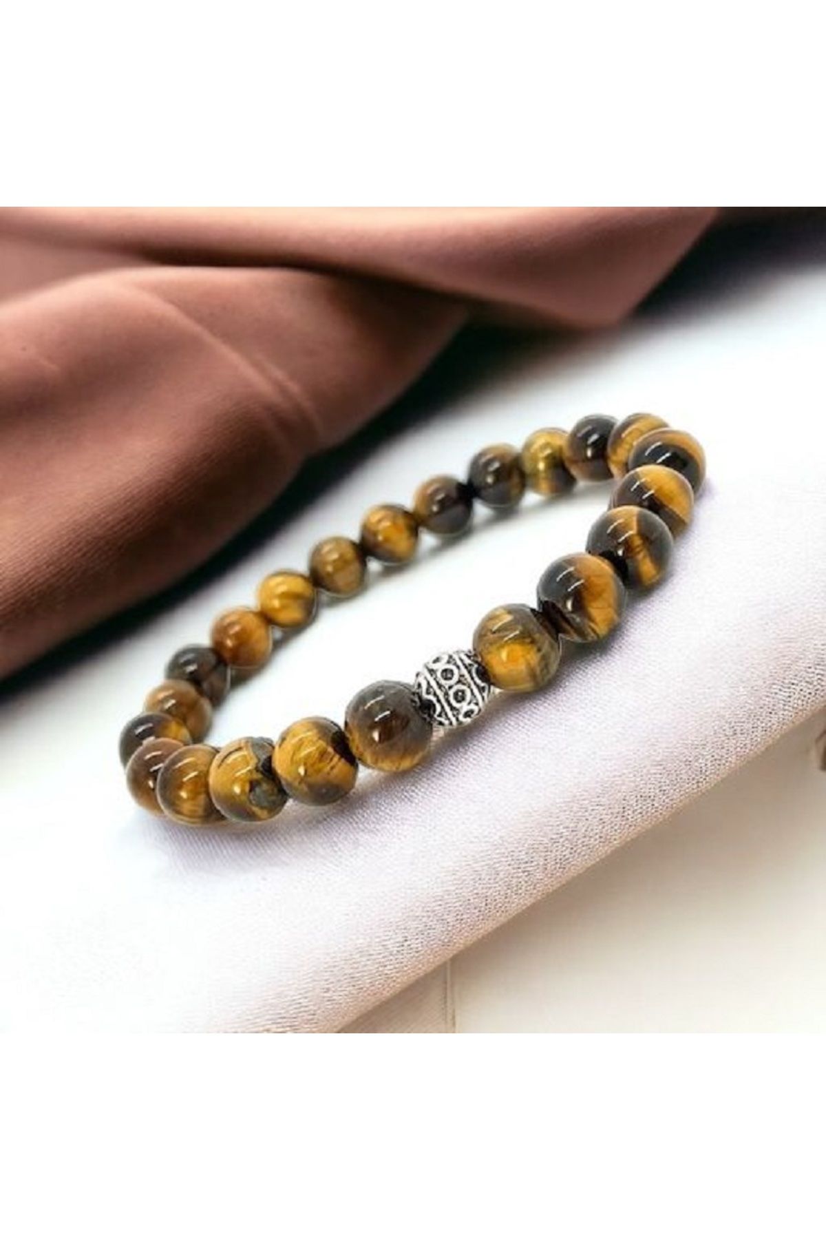 eHediyecim-Libra Self-Confidence Stone - Tiger Eye Natural Stone Bracelets 1