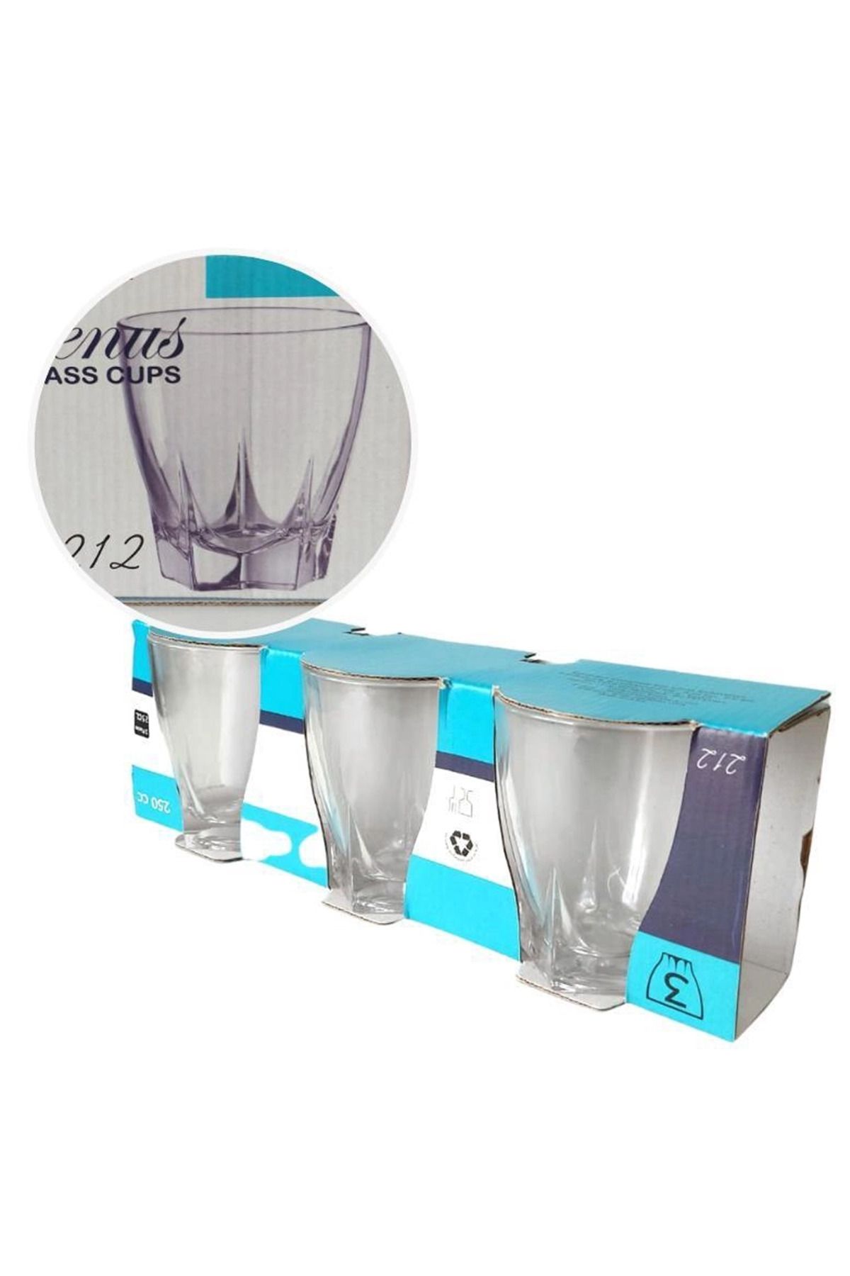 karadağsb Venüs 3'Lü Su Bardağı 250Ml Royaleks-212