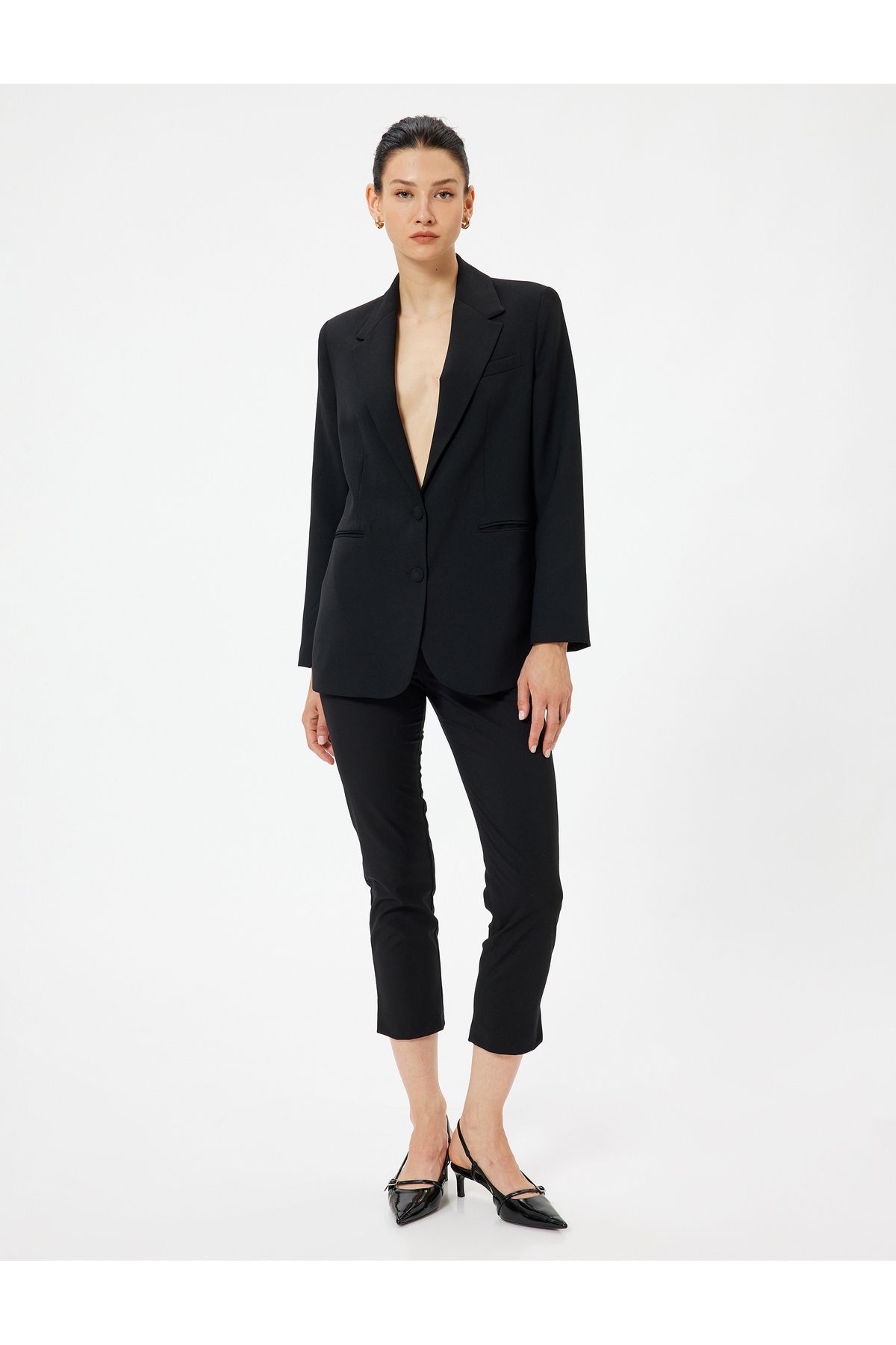 Koton Yeni Sezon Regular Fit Crop Paça Cigarette Pantolon