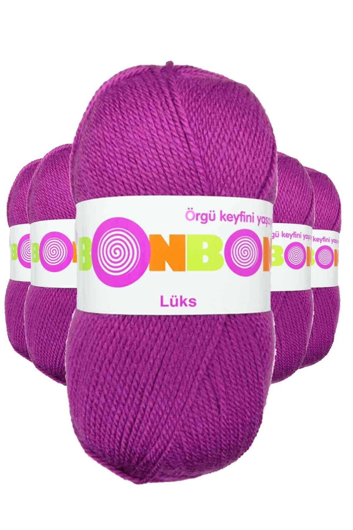 BONBON 5 Adet Lüks Patik İpi Yünü Koyu Pembe 98675