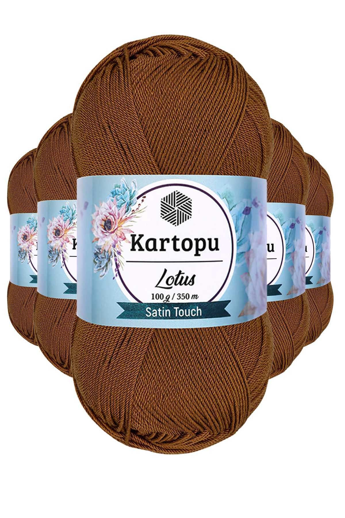 Kartopu 5 Adet Lotus Bikini Büstiyer Bluz Örgü İpi K840 Koyu Hardal