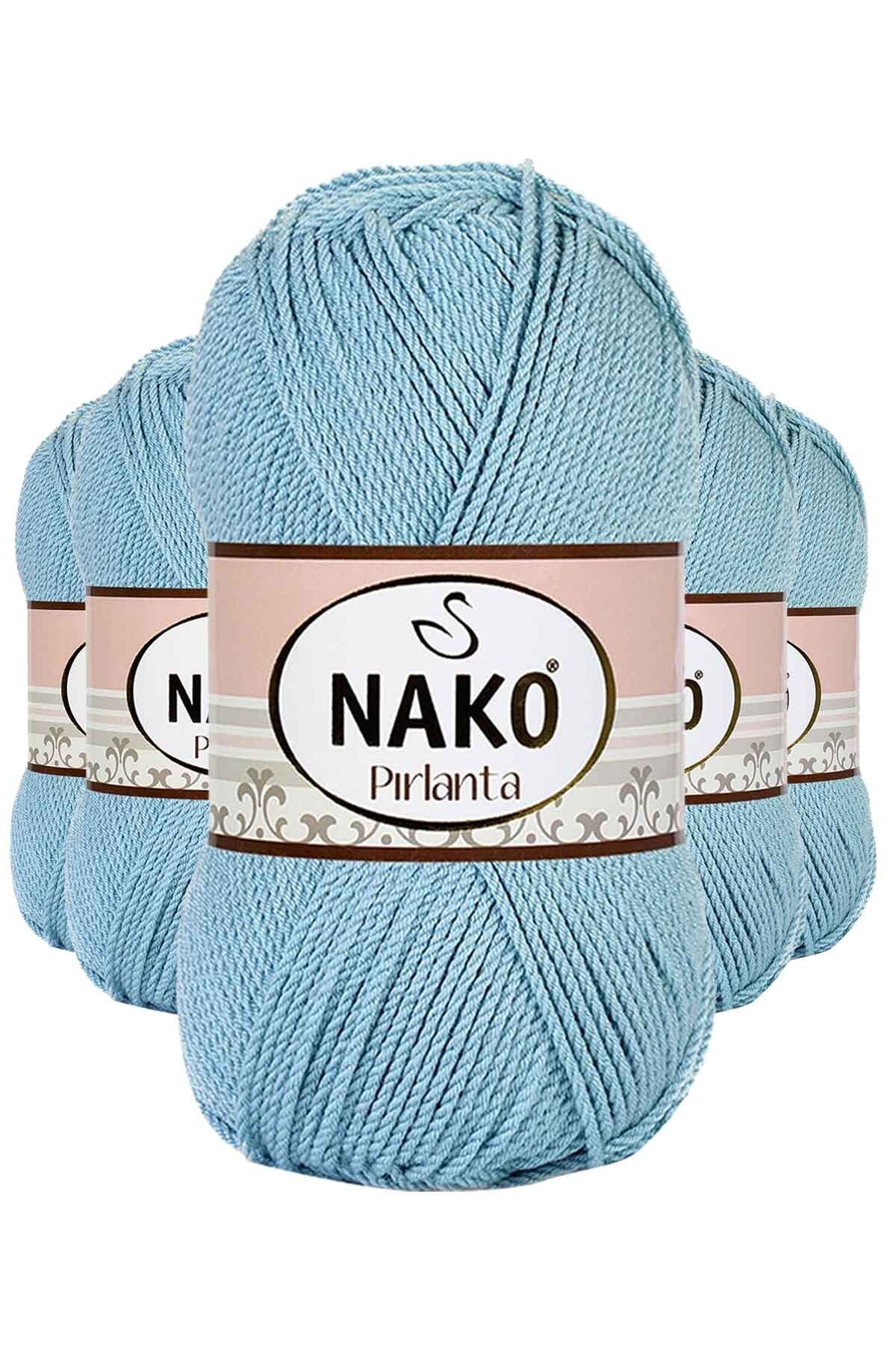 NAKO 5 Adet Pırlanta Amigurumi El Örgü İpi Yünü Azur 10482