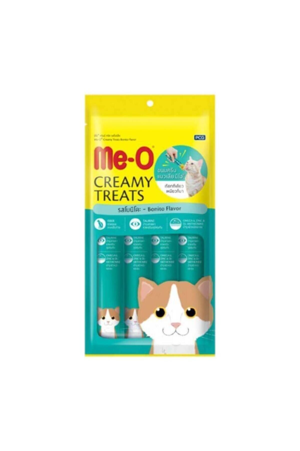 me-o Meo Creamy Treats Kurutulmuş Ton Balıklı Sıvı Kedi Ödülü 4x15 gr