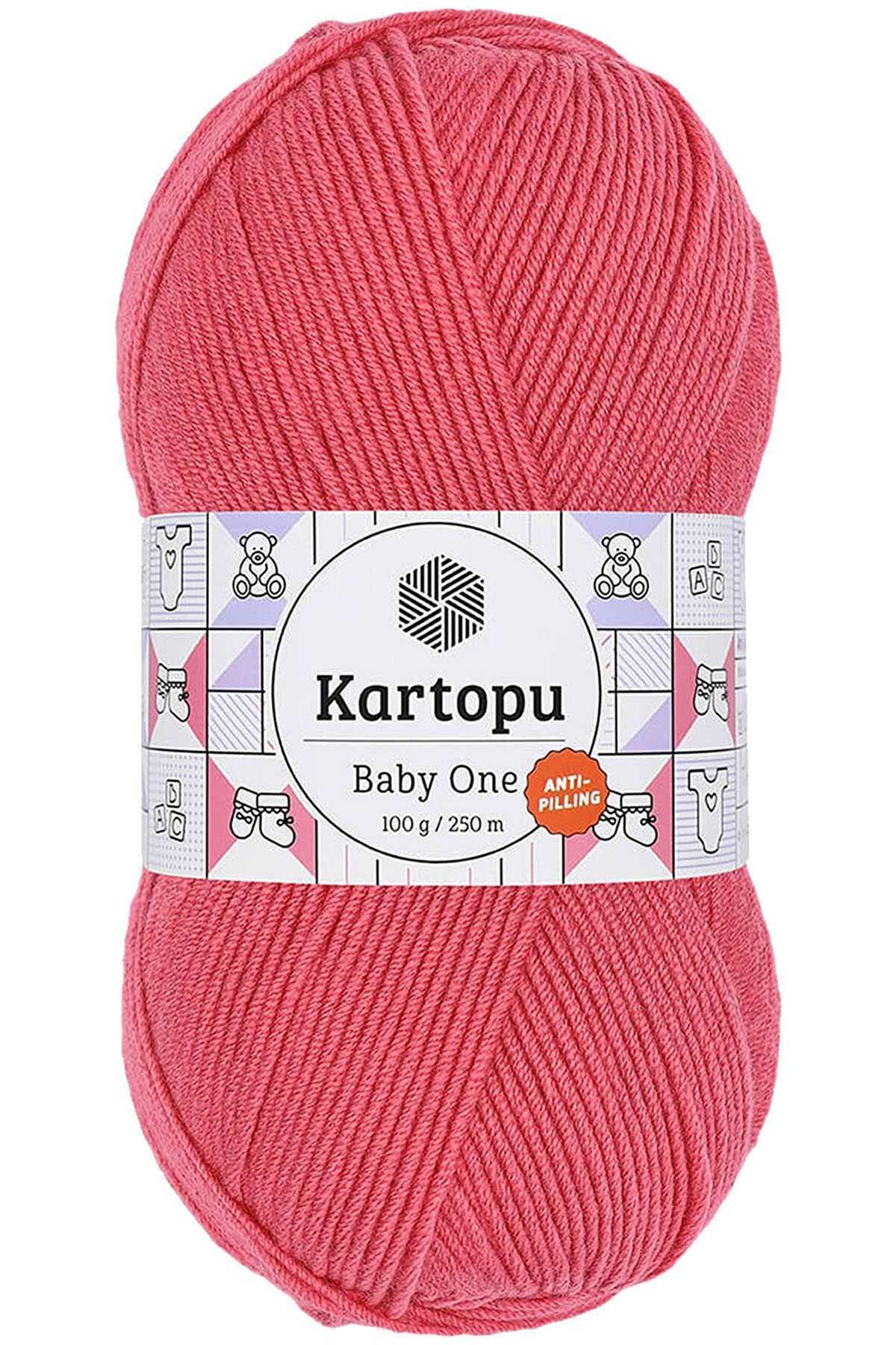 EpicMart 1 Adet Baby One Tüylenmeyen El Örgü İpi Yünü Pembe K254