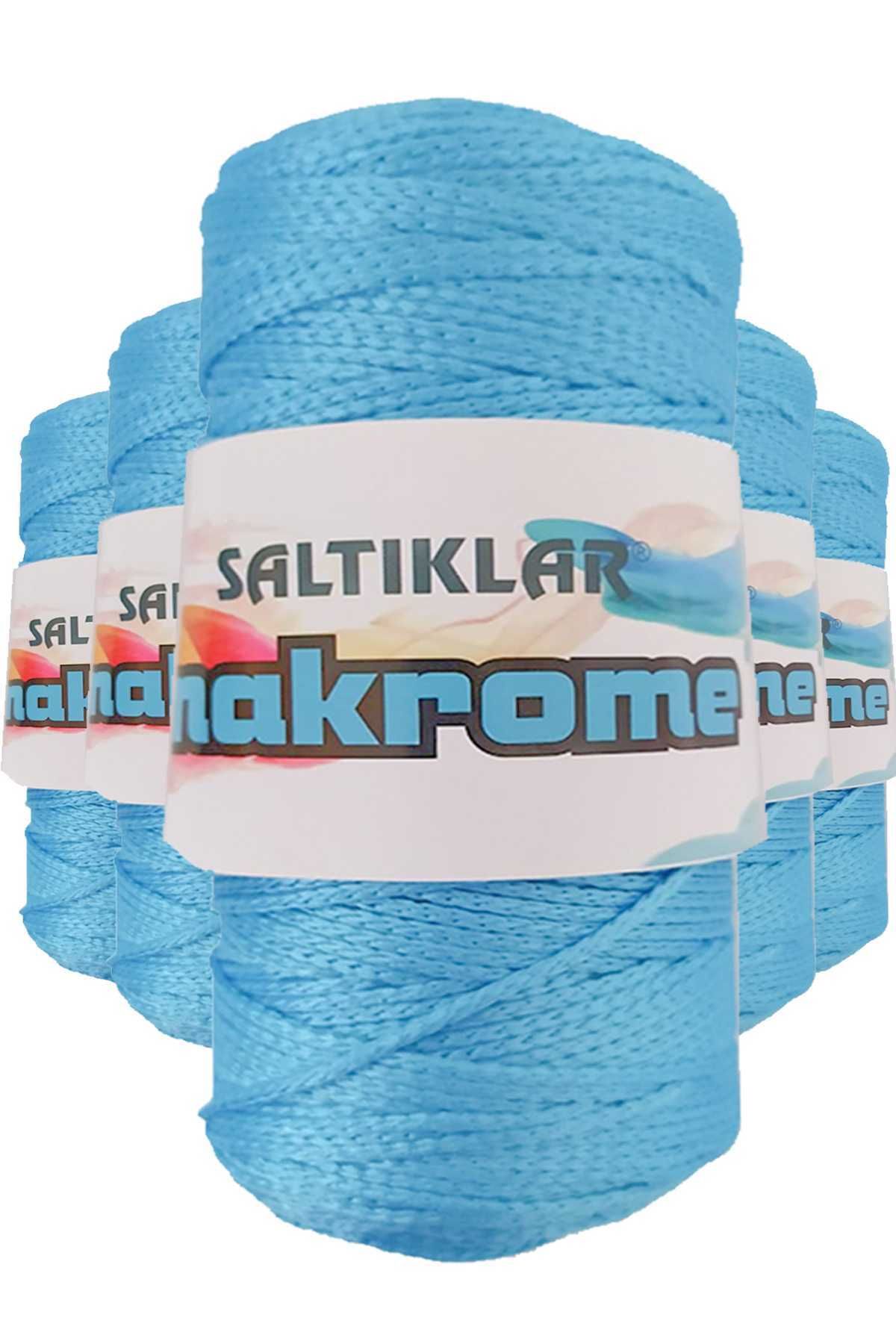 VALORİA 5 Adet Polyester Makrome İpi 3050 Mavi 100 gr