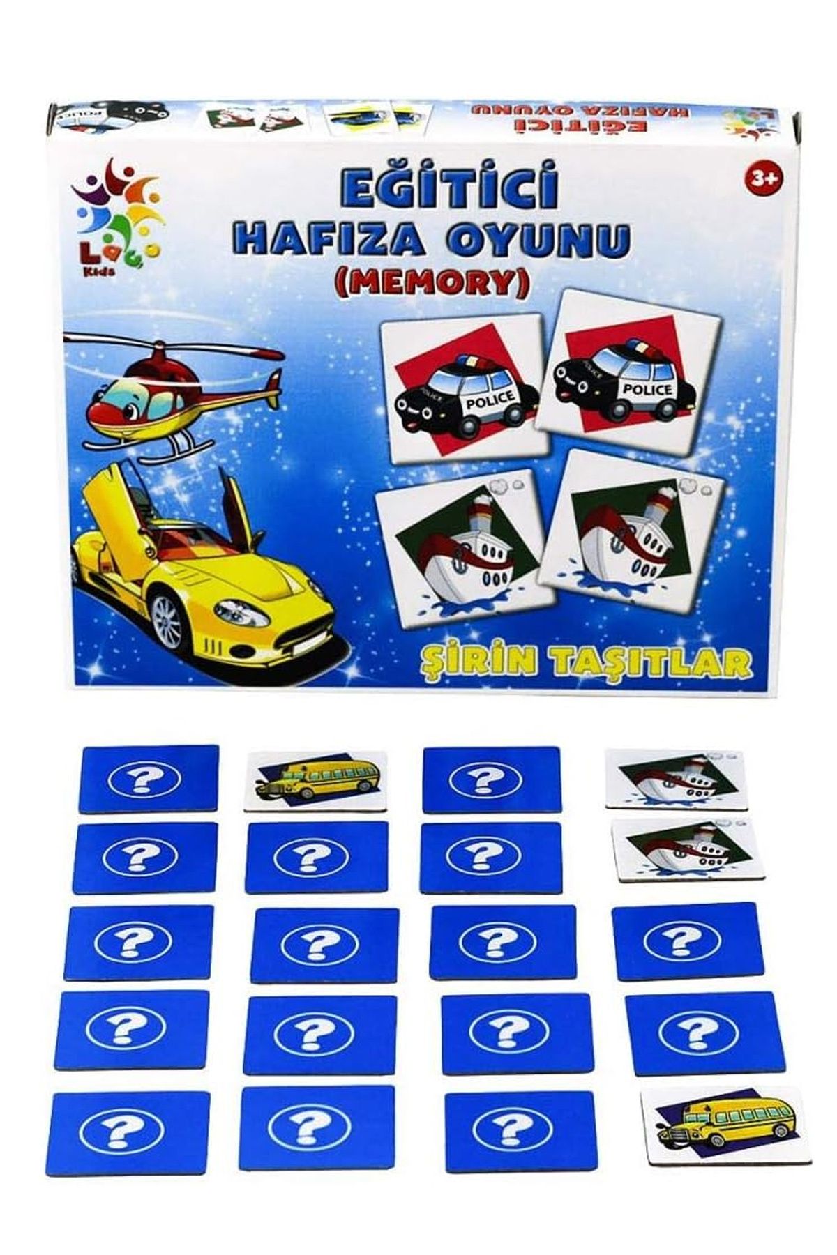 karadağsb Laço Puzzle Lc023 Eğitici Hafıza Oyunu Sevimli Taşıtlar