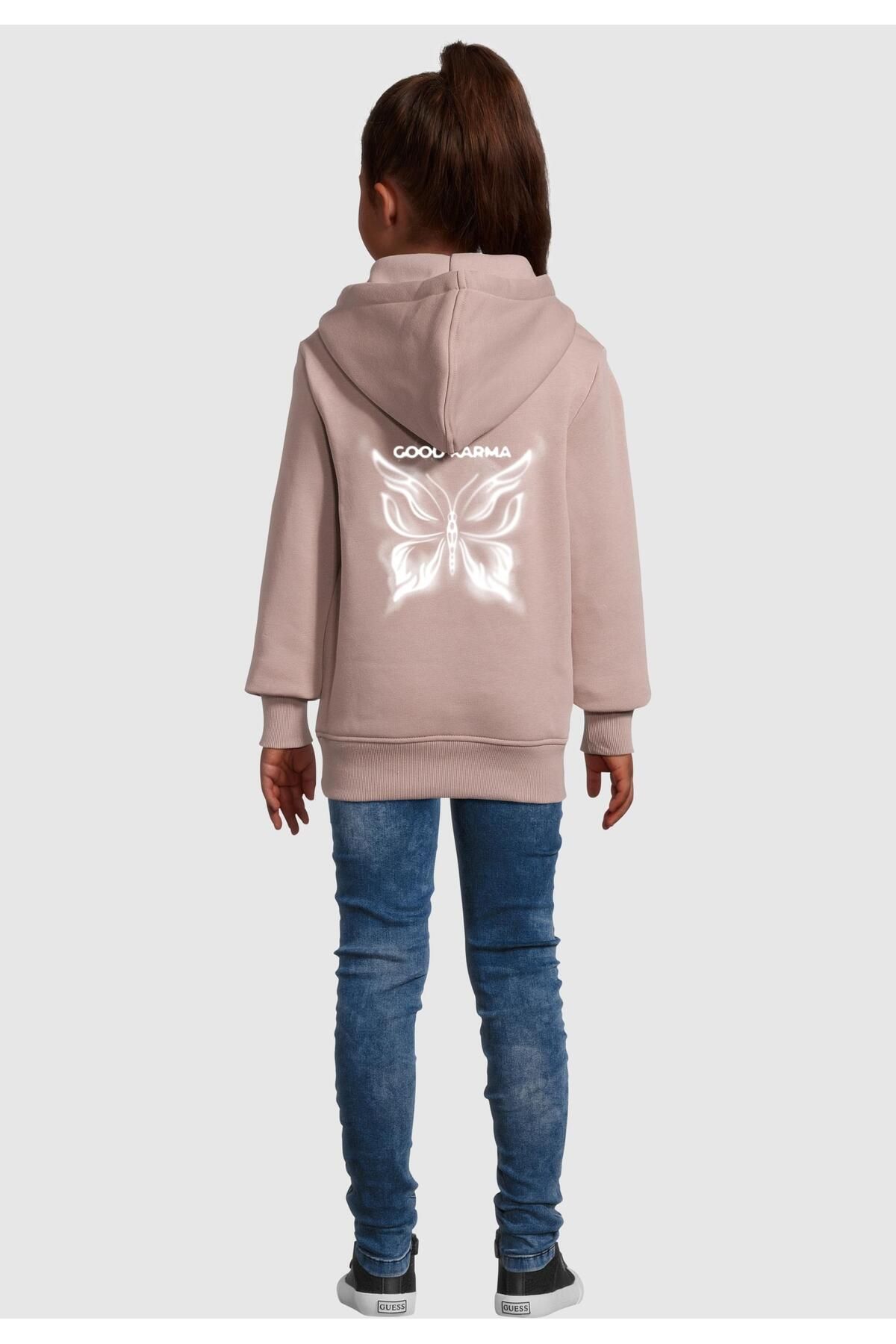 Mister Tee-Karma Butterfly Basic Kinder Kapuzenpullover 4