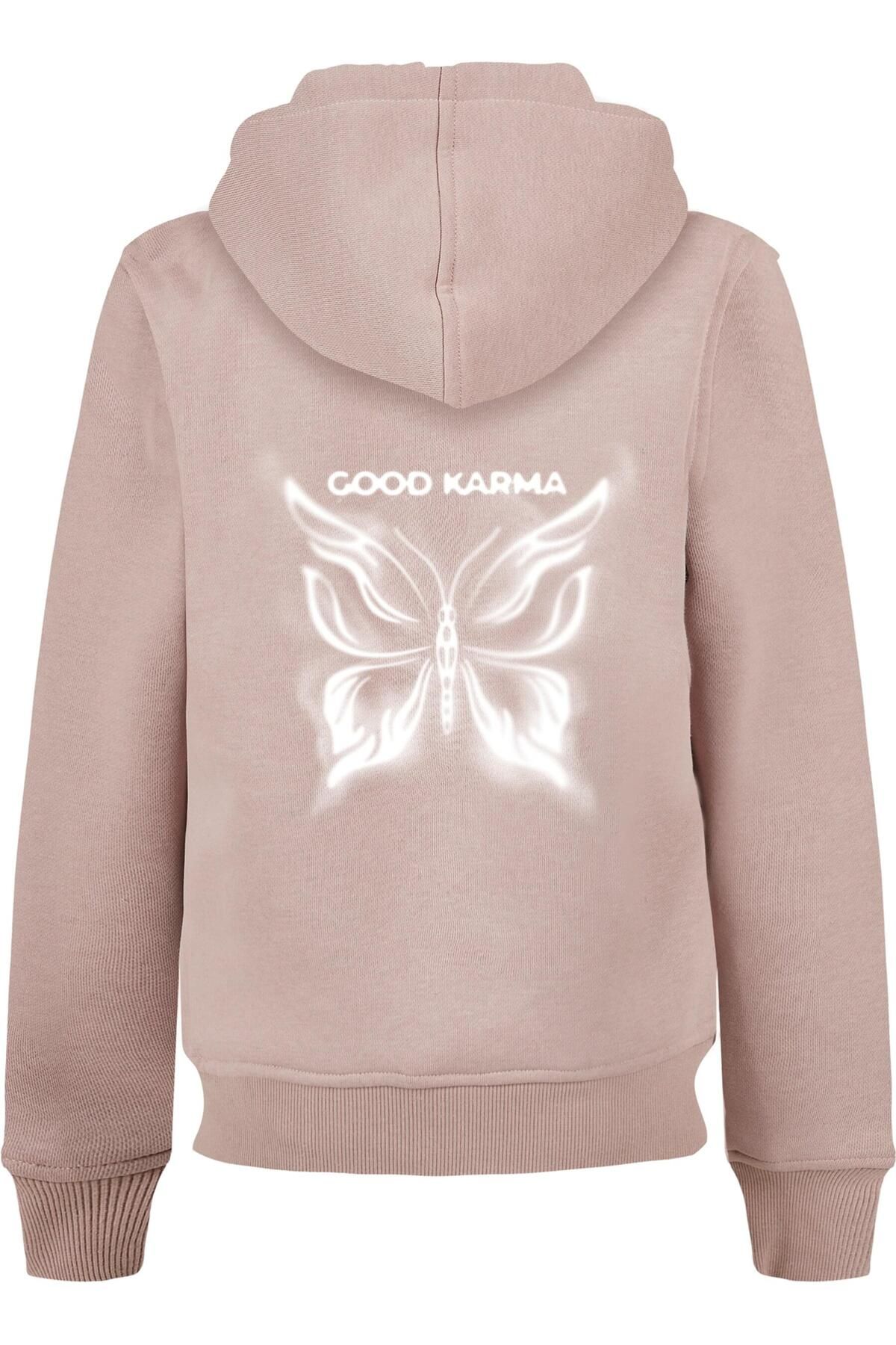 Mister Tee-Karma Butterfly Basic Kinder Kapuzenpullover 2