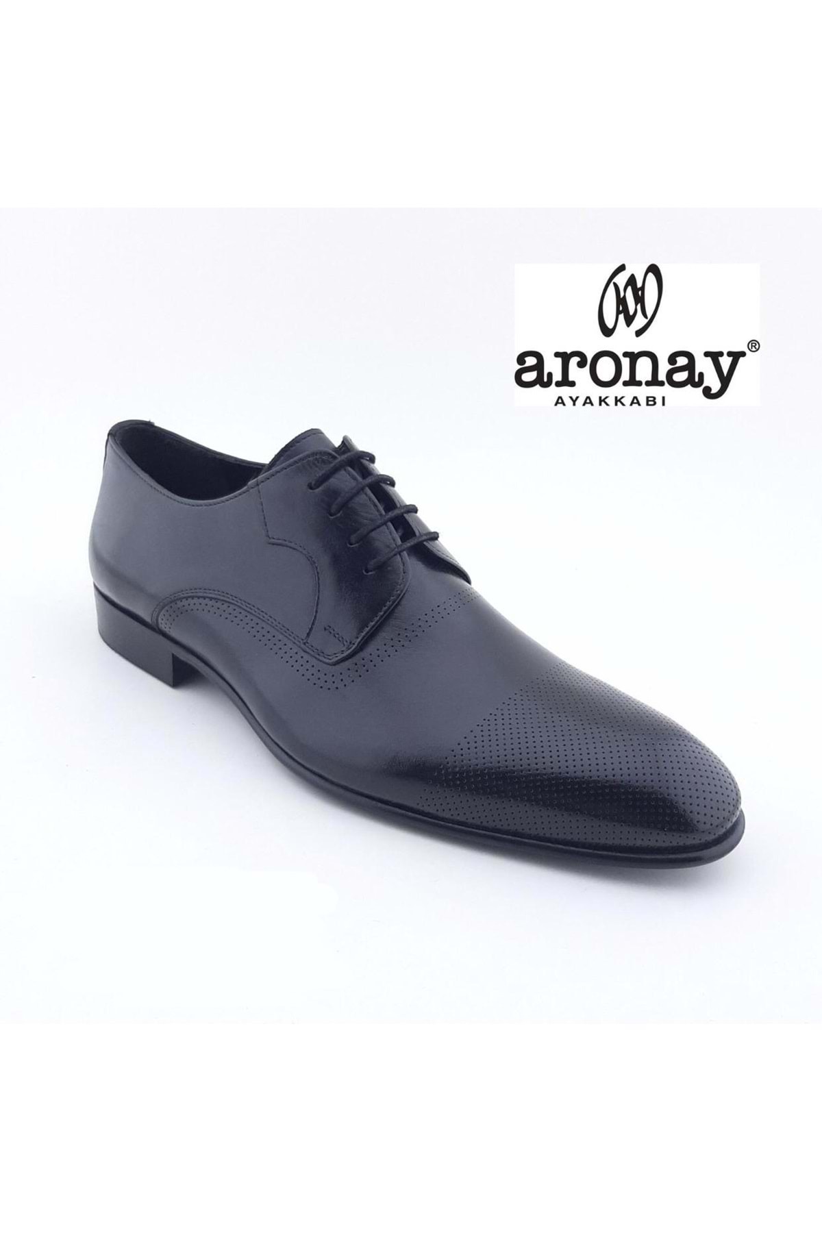 کفش کلاسیک مردانه بنددار Jurdan Leather مدل BLACK-SKIN ARONAY
