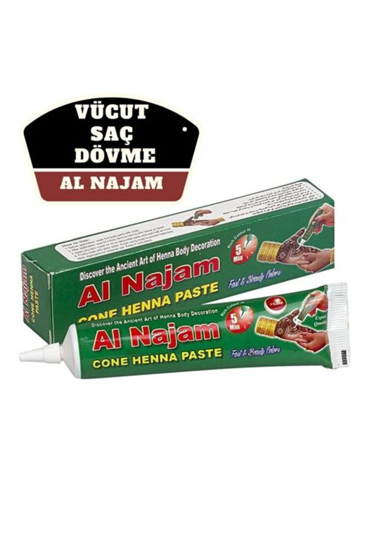 Havenmart ModaCar Al Najam Siyah Vücut Saç Dövme Hint Kınası