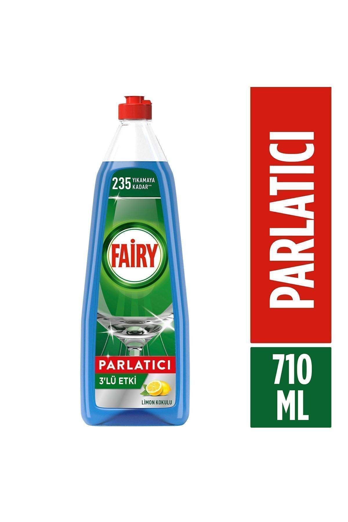 Fairy 3’lü Etki Bulaşık Makinesi Parlatıcısı, Sıvı, Limon Kokulu, 710 ml