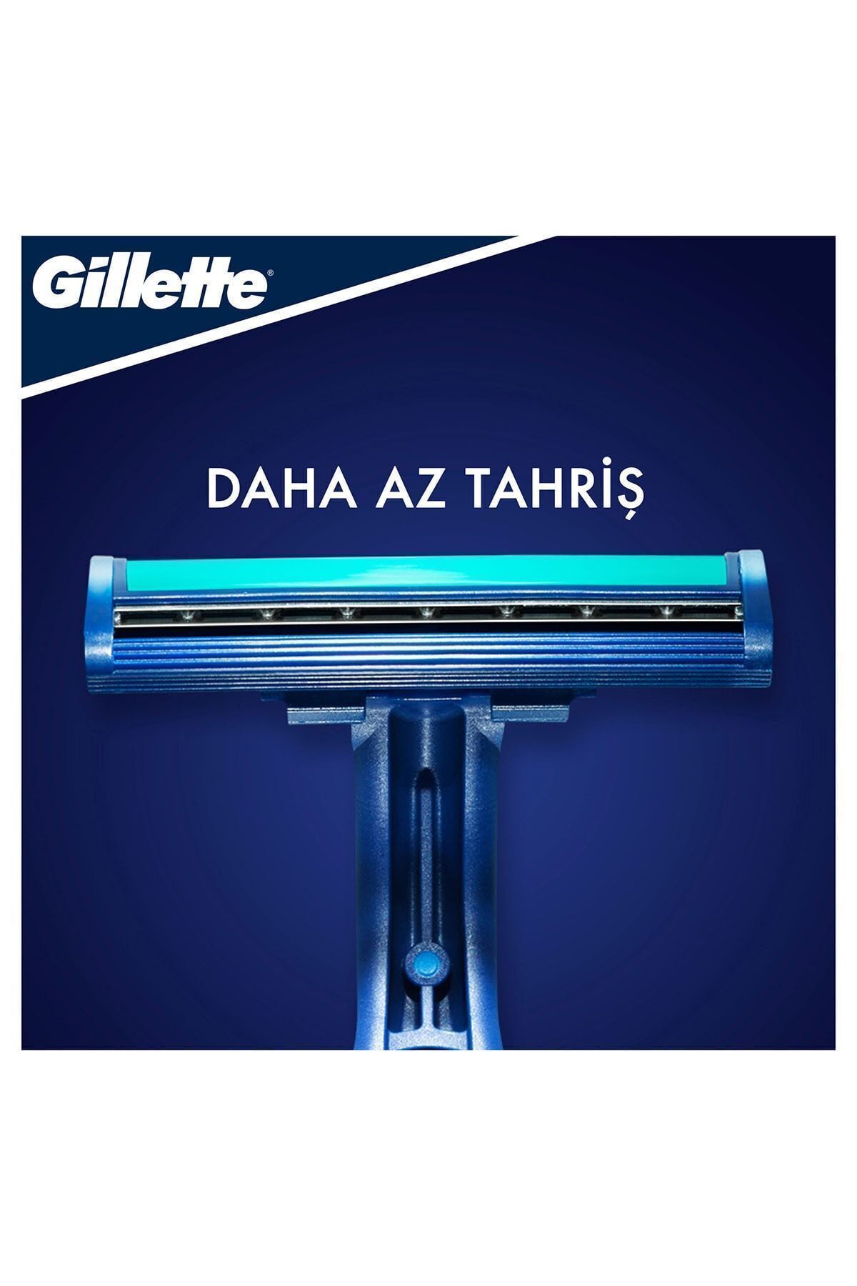 Gillette-New Blue2 Plus Disposable Men's Razor Blade 10Pcs 890799 4