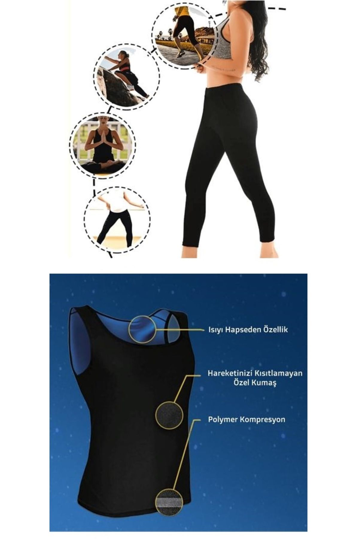 OEM Termal Sauna Tayt + Atlet TAKIM ( M ) Neotex Terletme Takımı