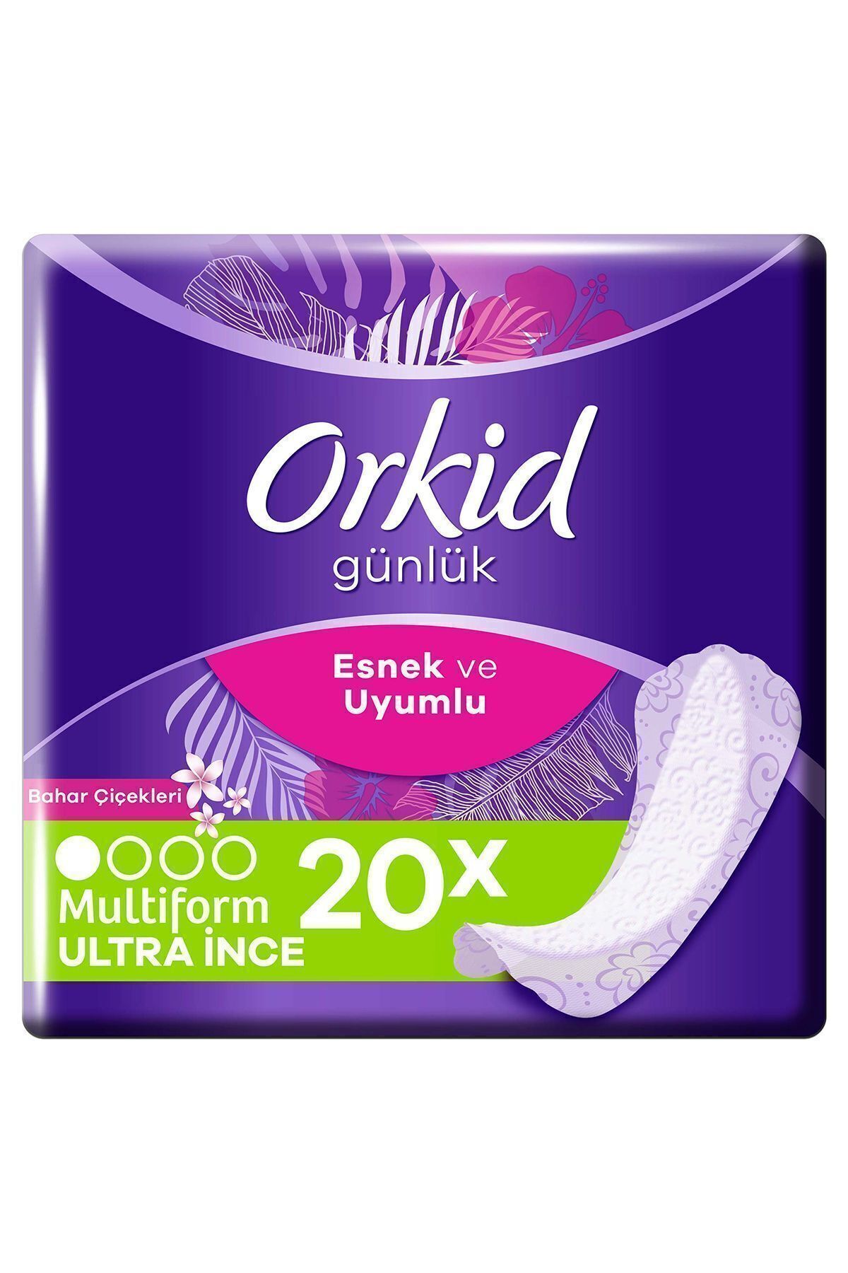 Orkid Bahar Çiçekleri Tekli Paket Yaprak Günlük Hijyenik Ped