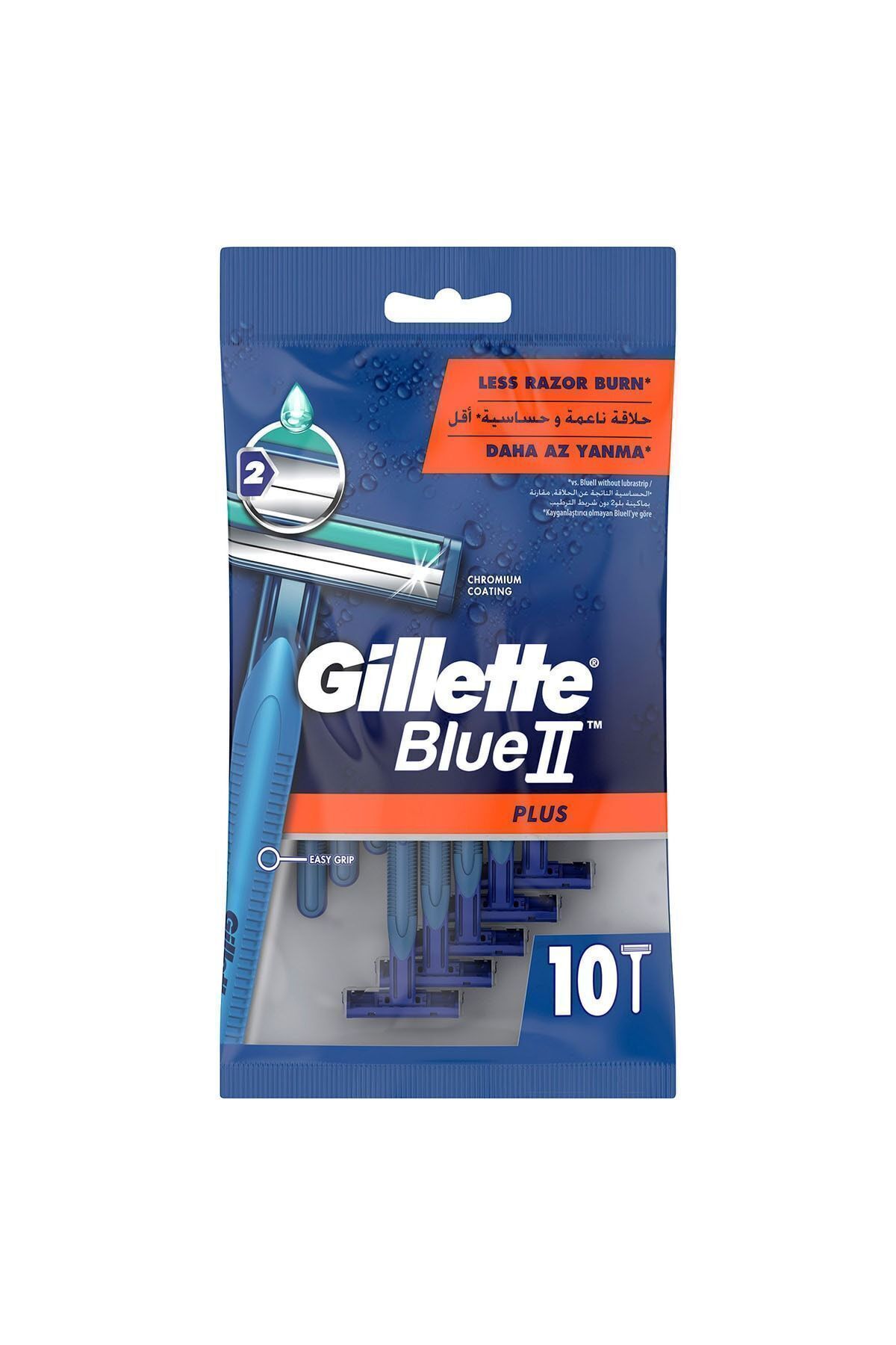 Gillette-New Blue2 Plus Disposable Men's Razor Blade 10Pcs 890799 1