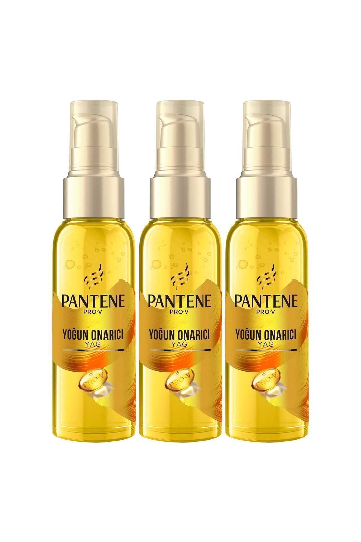 Pantene Saç Bakım Yağı Keratin Özlü Onarıcı E Vitaminli 100 ml x 3-2