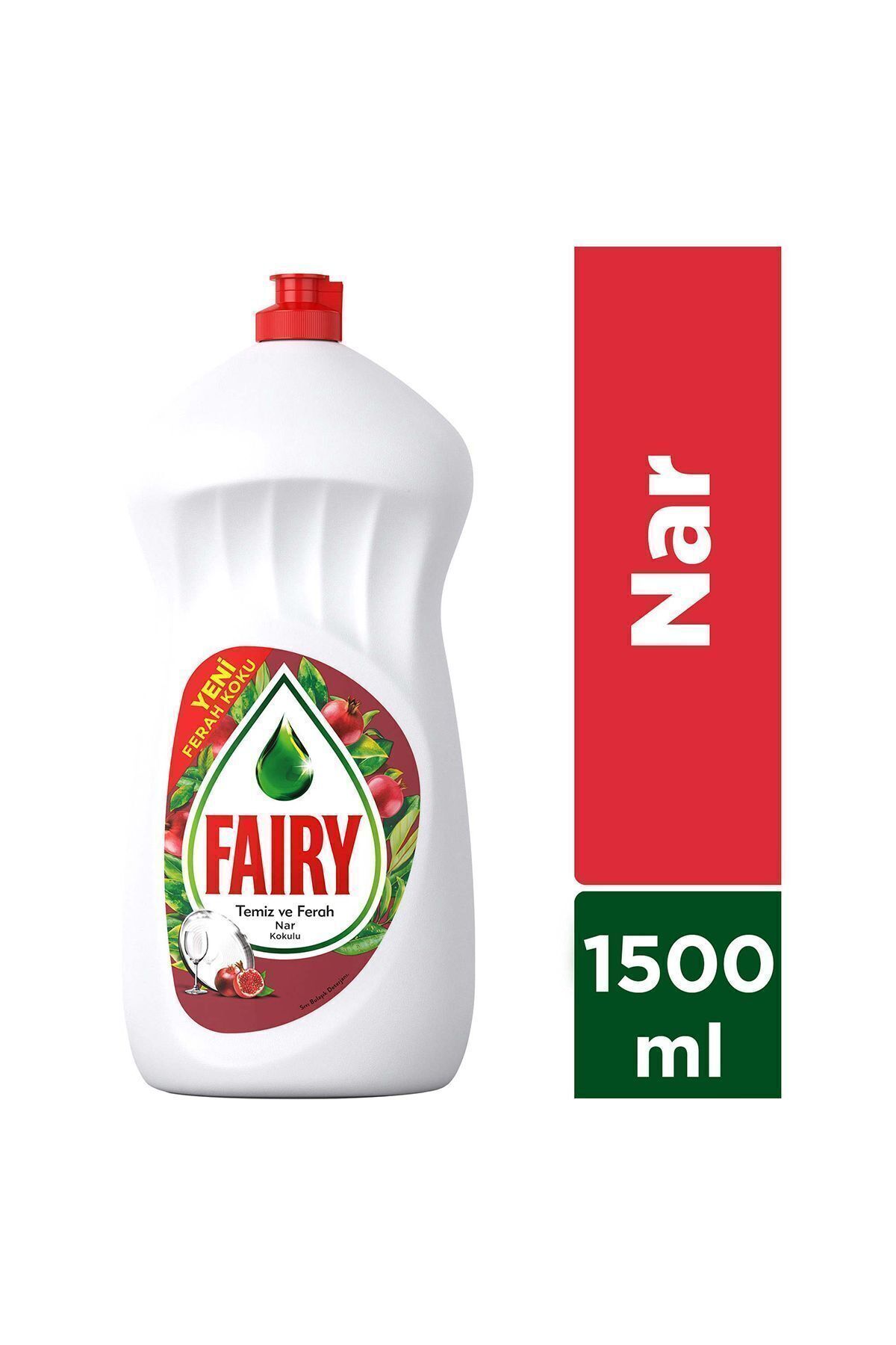 Fairy Temiz & Ferah Sıvı Bulaşık Deterjanı 1500 ml Nar Kokulu