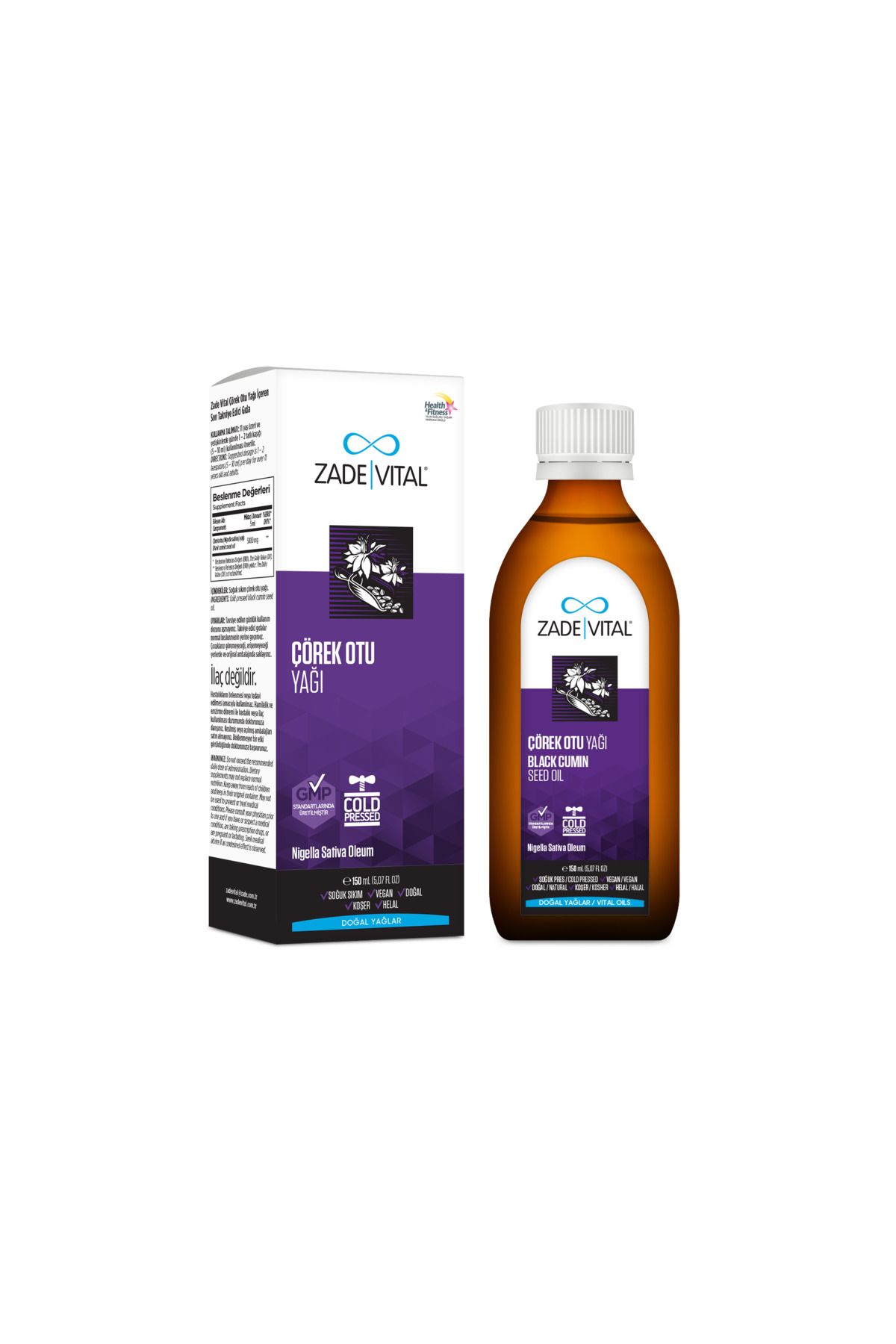 Zade Vital Çörek Otu Yağı - 150 ml Çörek Otu Yağ