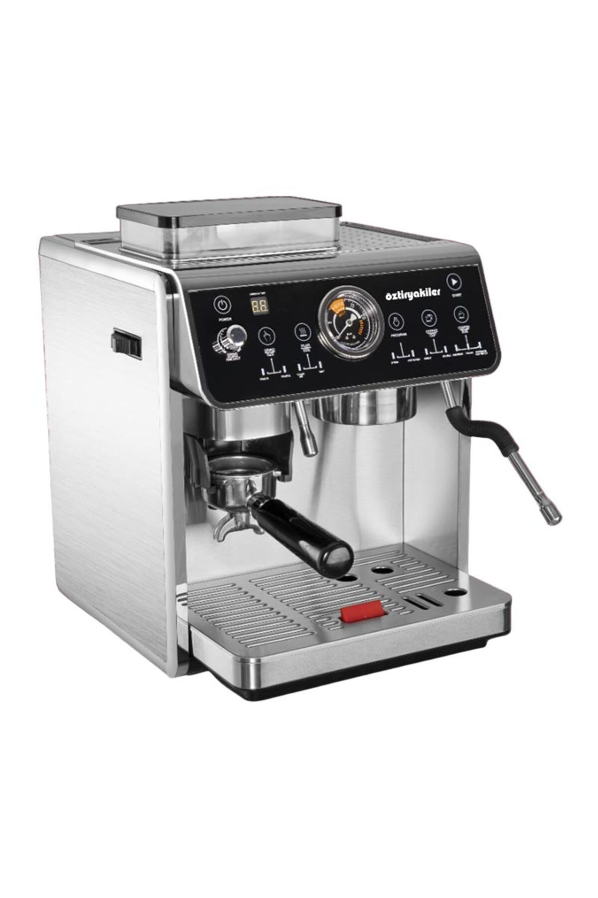 ÖZTİRYAKİLER Öztiryakiler Mini Barista Espresso Kahve Makinesi 2800 W Kahve Değirmeni Dahil 2,7 Lt Su Tankı