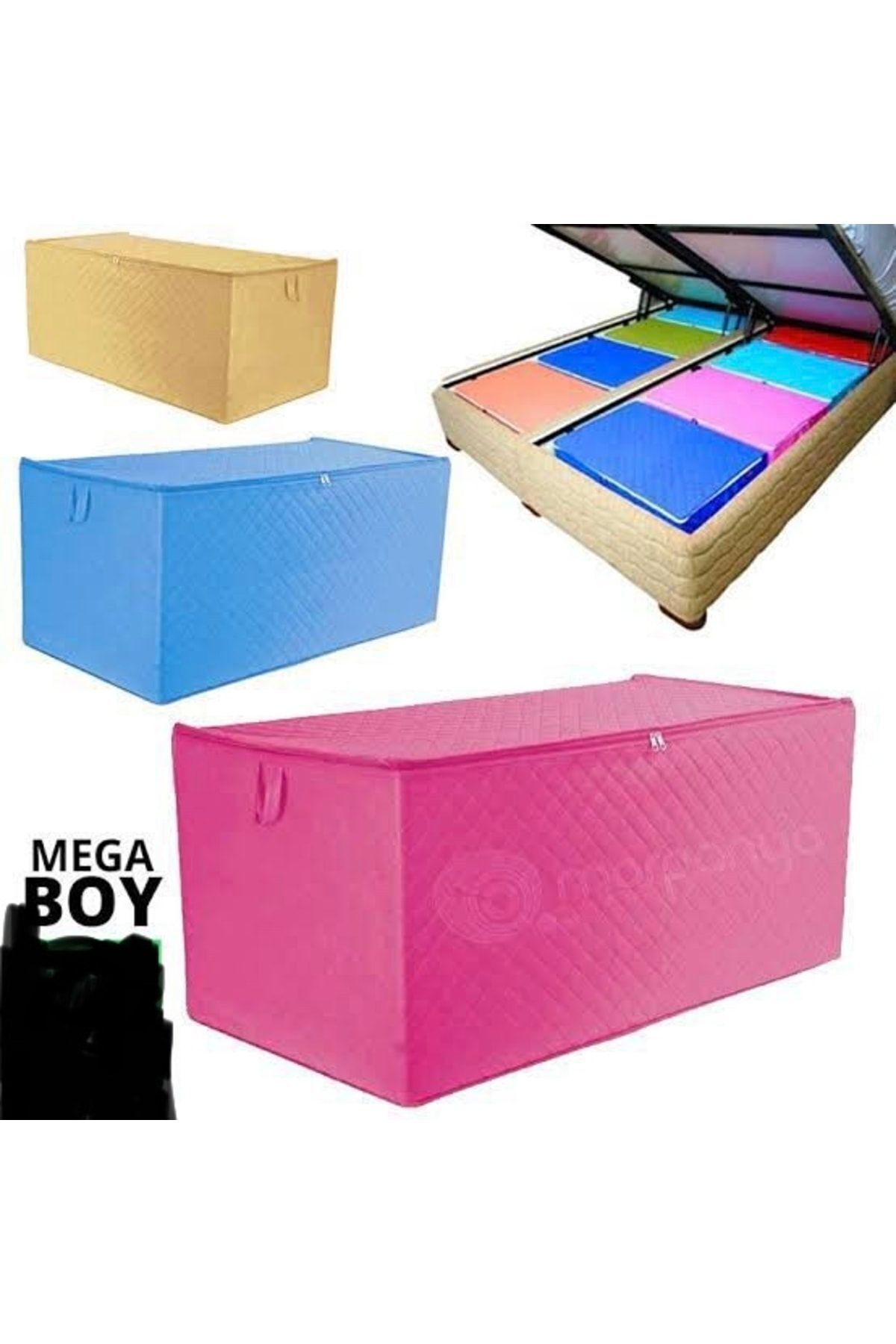 teknotrust 5'li Hurç Yorgan Seti, 100x52x52 cm, Büyük Boy, Baza Altı Uygun, Pratik ve Şık