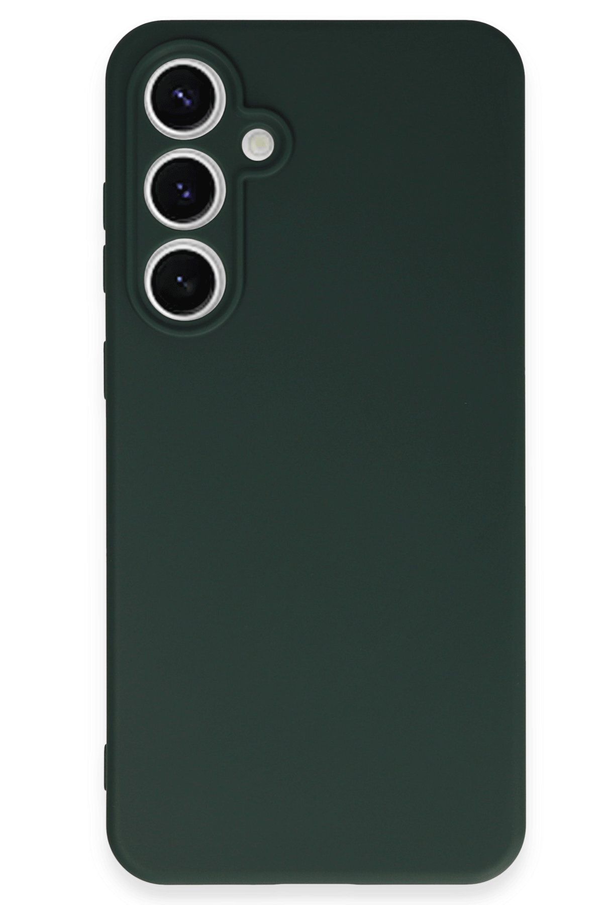 cepmoda Samsung Galaxy S24 FE Uyumlu İnce Esnek Soft Rubber Telefon Kılıfı - KOYU YEŞİL