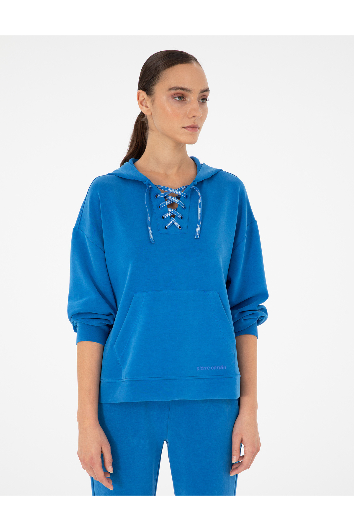 Pierre Cardin  Saks Oversize Modal Kumaş Sweatshirt 50290938-VR045 - Görsel 3