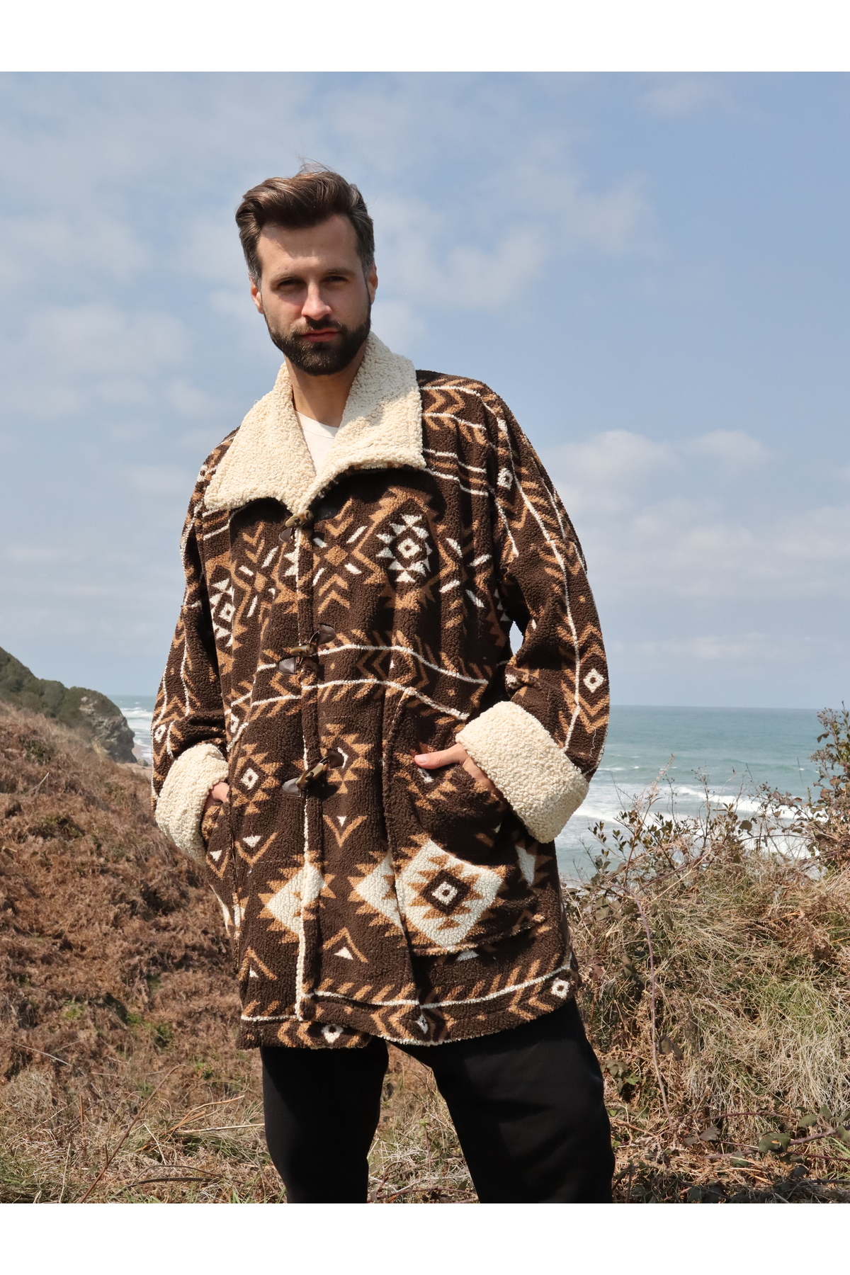 Su Koleksiyon  Navajo Palto - Görsel 4