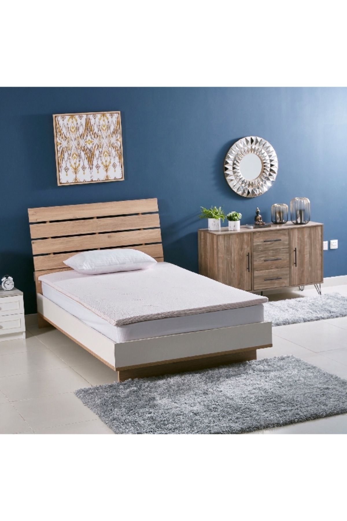 Home Box-Essence Memory Foam Twin Mattress Topper - 120x200 cm 6