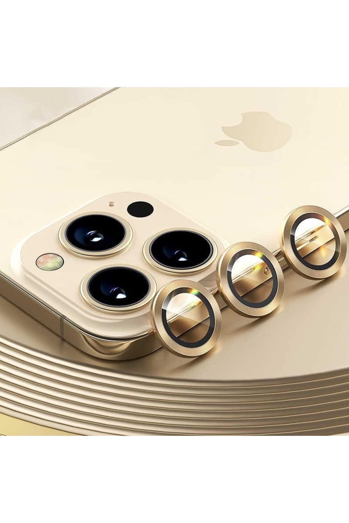 STOREMAX lbstorex iphone 14 pro / 14 pro max gold için kamera lens koruyucu çizilmez HD görüntü bozmaz m