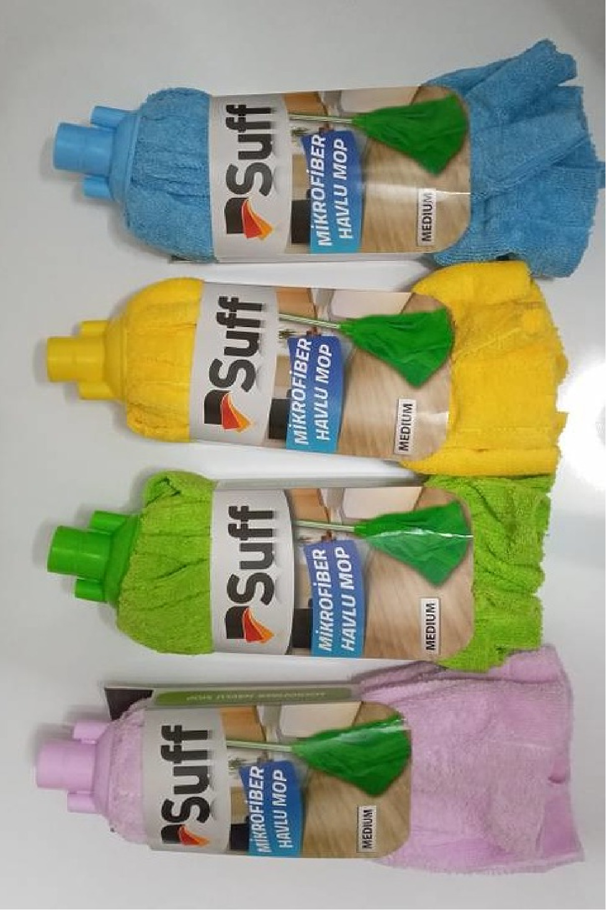 Suff 3 Adet Medium Mikrofiber Havlu Vileda Tipi Paspas Mop Yedek