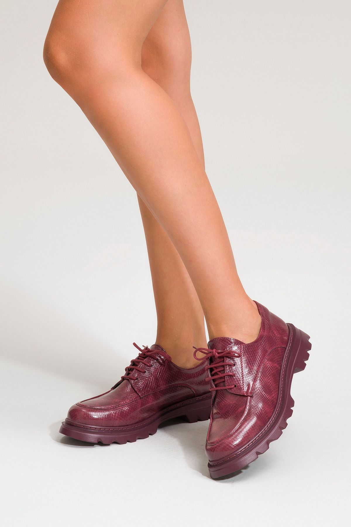 Ataköy Ayakkabı-Women's Thick Sole Lace-Up Shoes 2