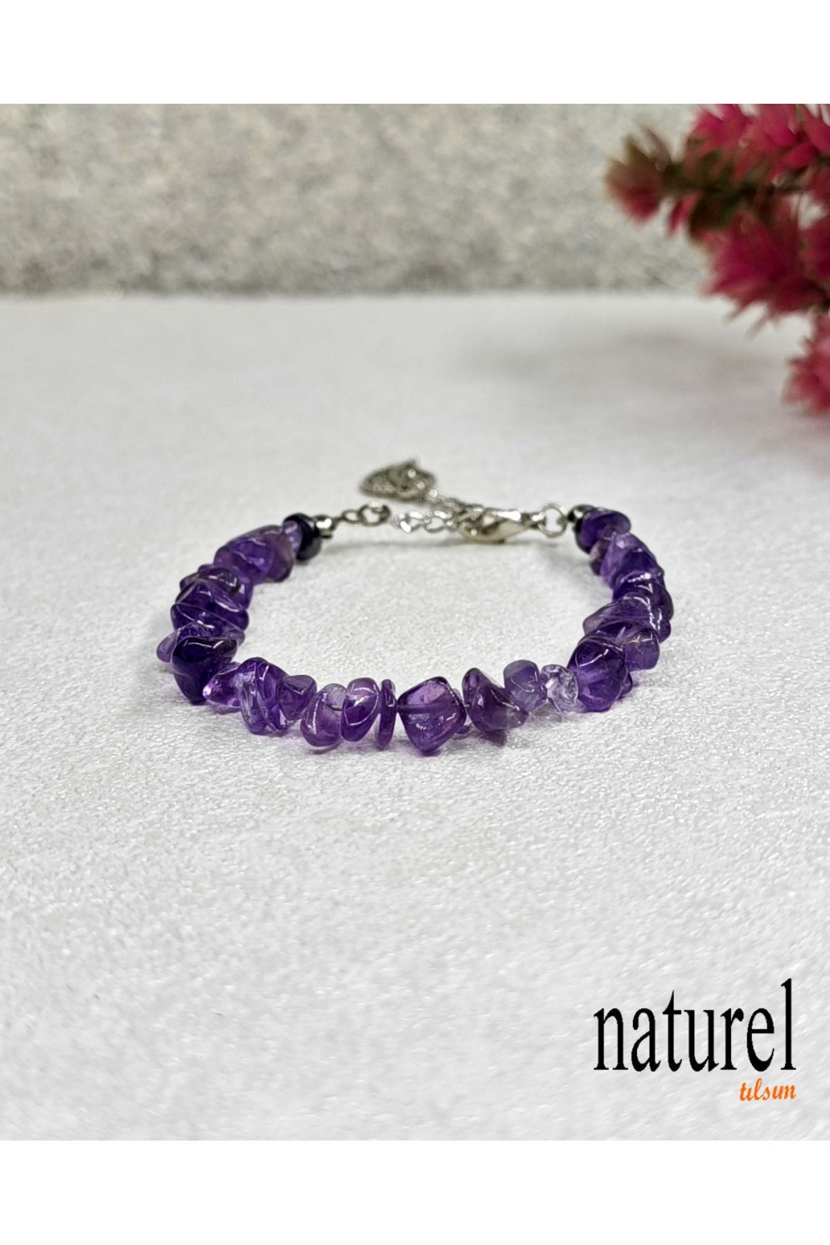 Naturel Tılsım-Amethyst Natural Stone Women's Bracelet - Cherry Natural Stone Gift Bracelet 2