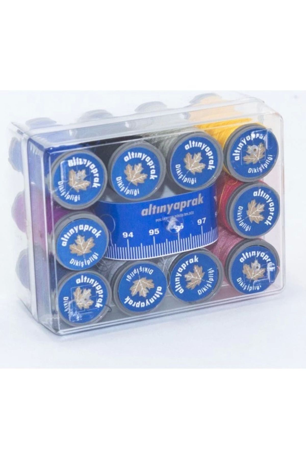 Epilons-Box of 10 - Sewing Thread Set with Gold Leaf and Tape Measure 1